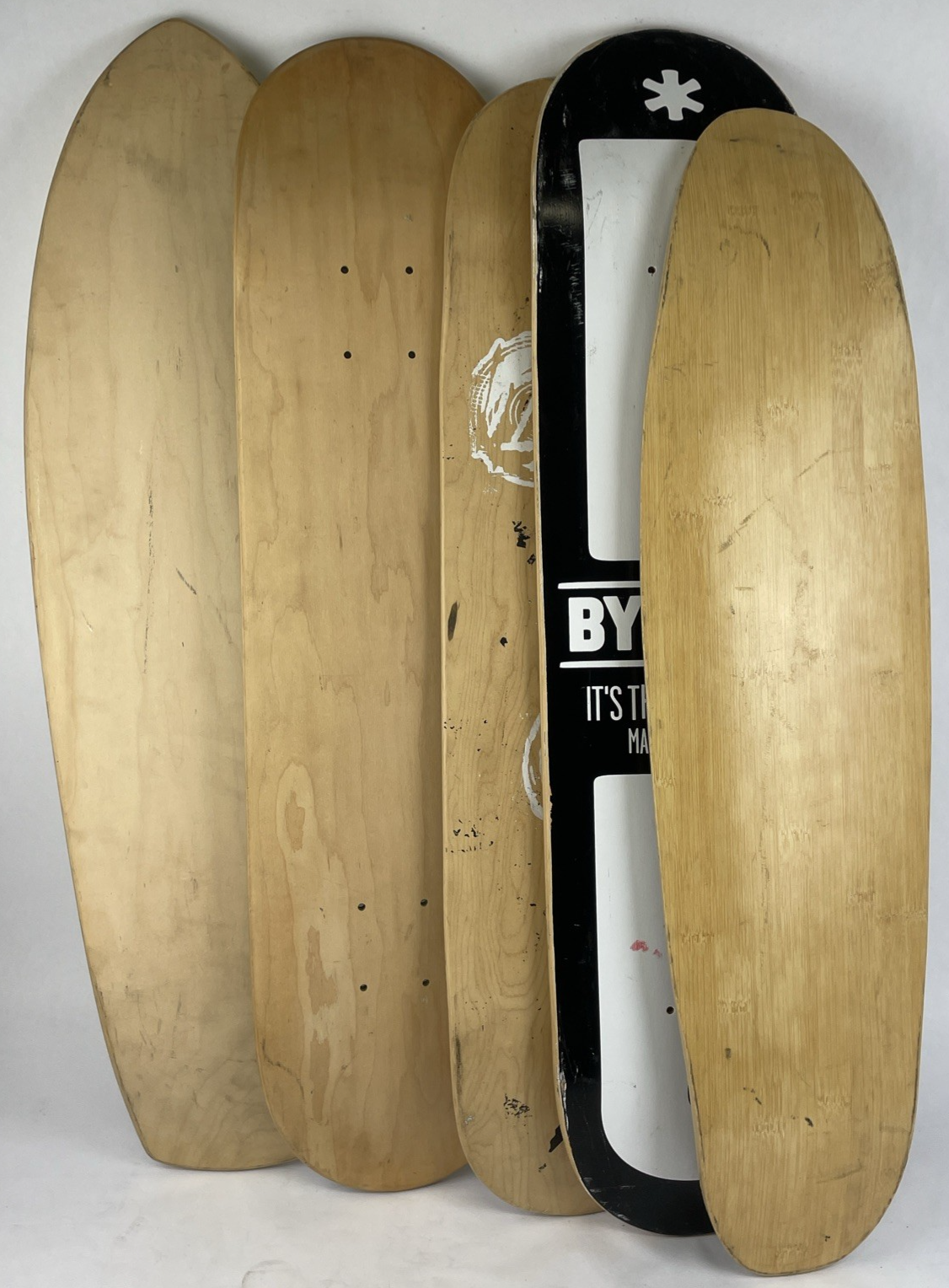 5 x Cruiser Popsicle Skateboard Decks For Art Project DIY Blemished Blank LOOK