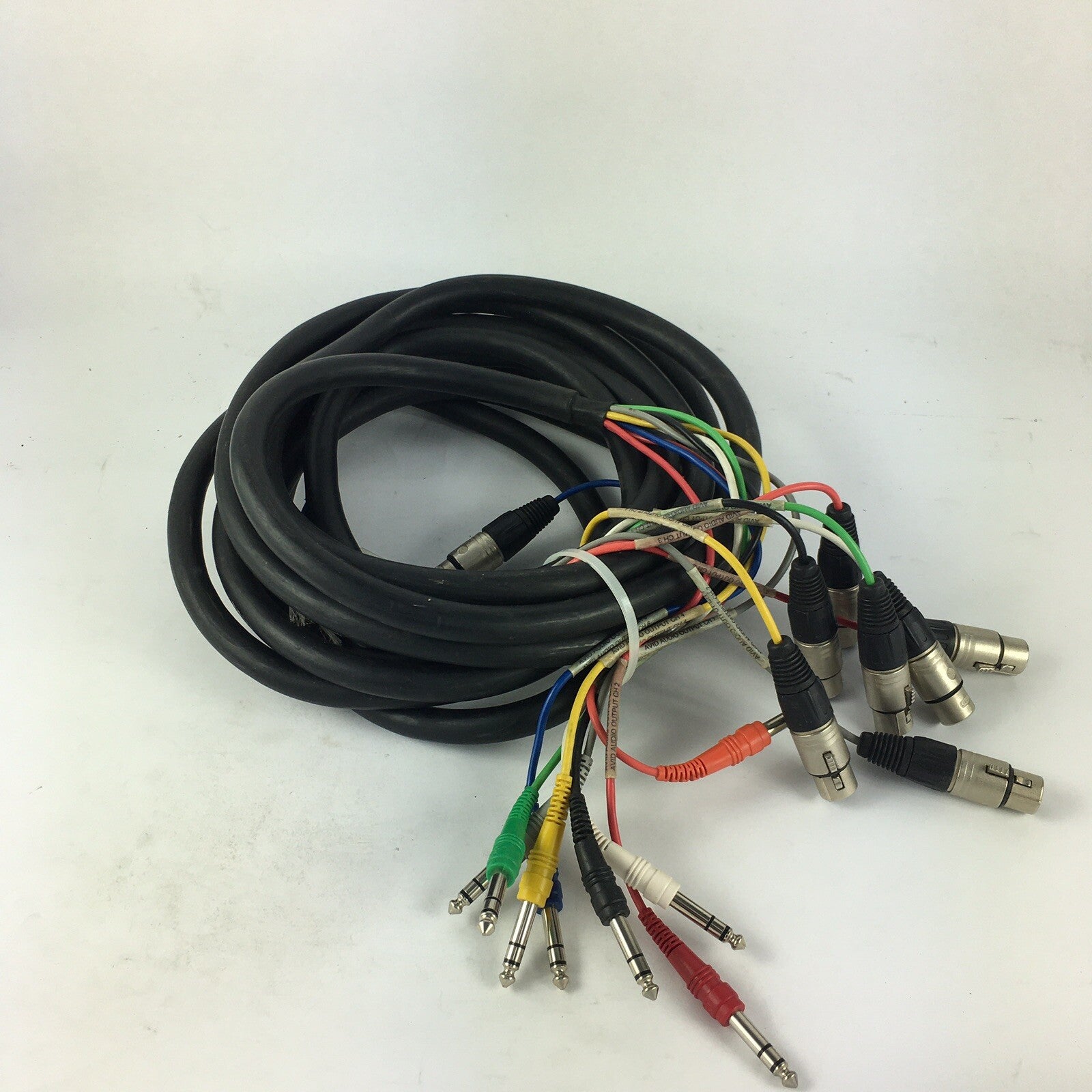 Audio 20ft Black 7 Neutrik Female XLR to 1/4 Inch Guitar / Bass Cable Connector