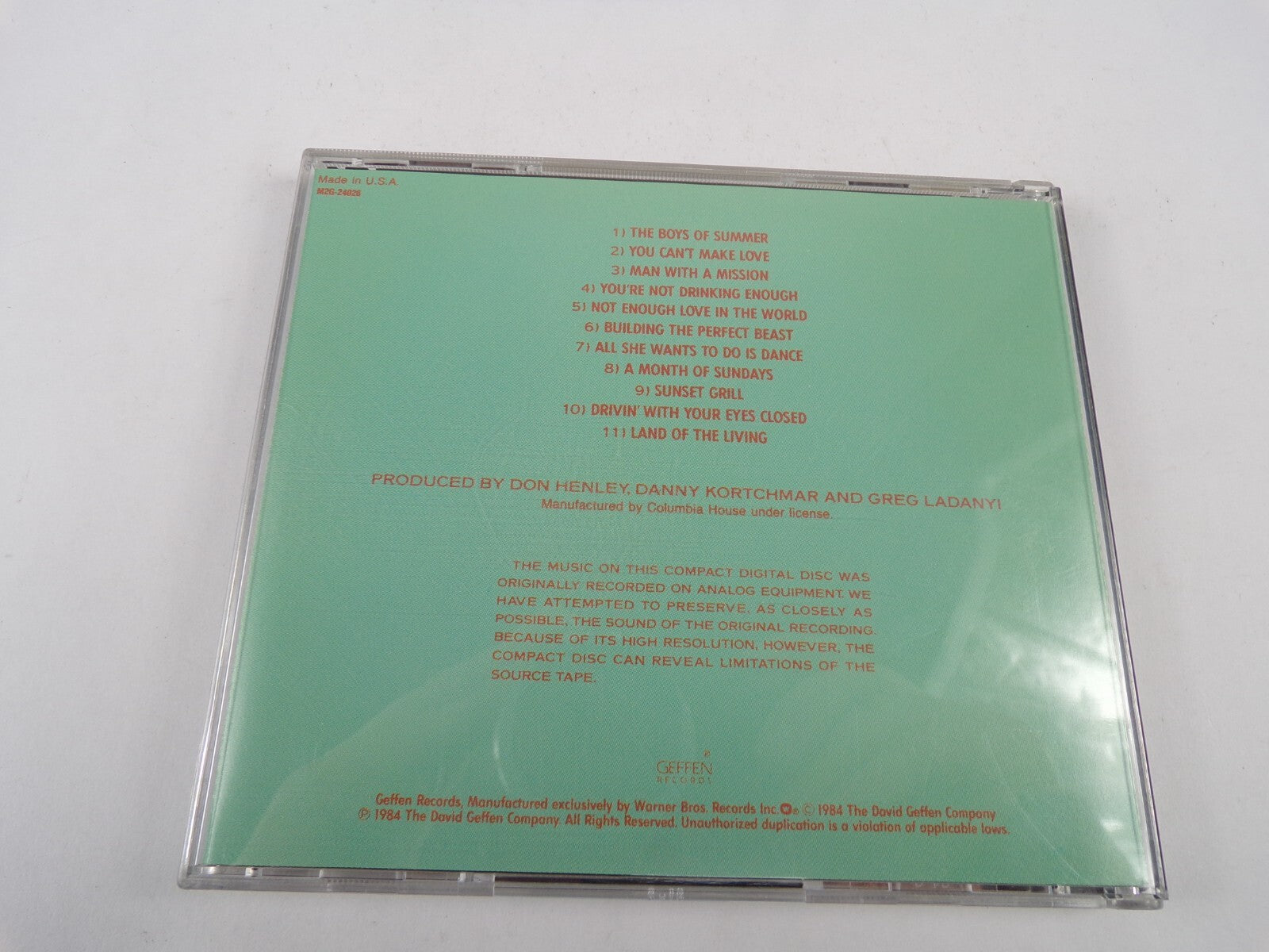 Don Henley Building The Perfect Beast The Boys Of Summer Land Of The LivingCD#21