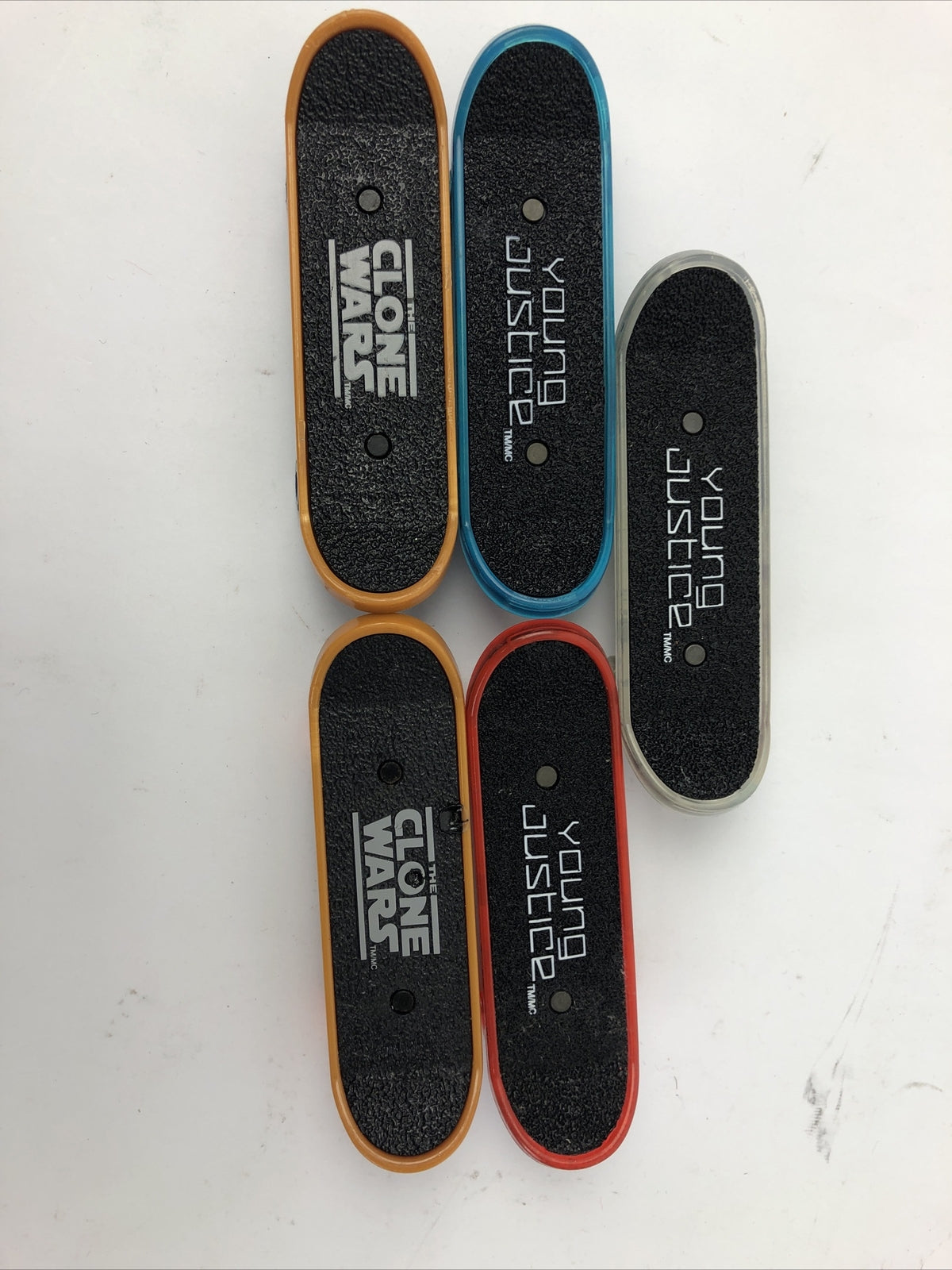 Lot of 5 Finger Skateboard Star Wars Clone Wars / Young Justice McDonald's Kids