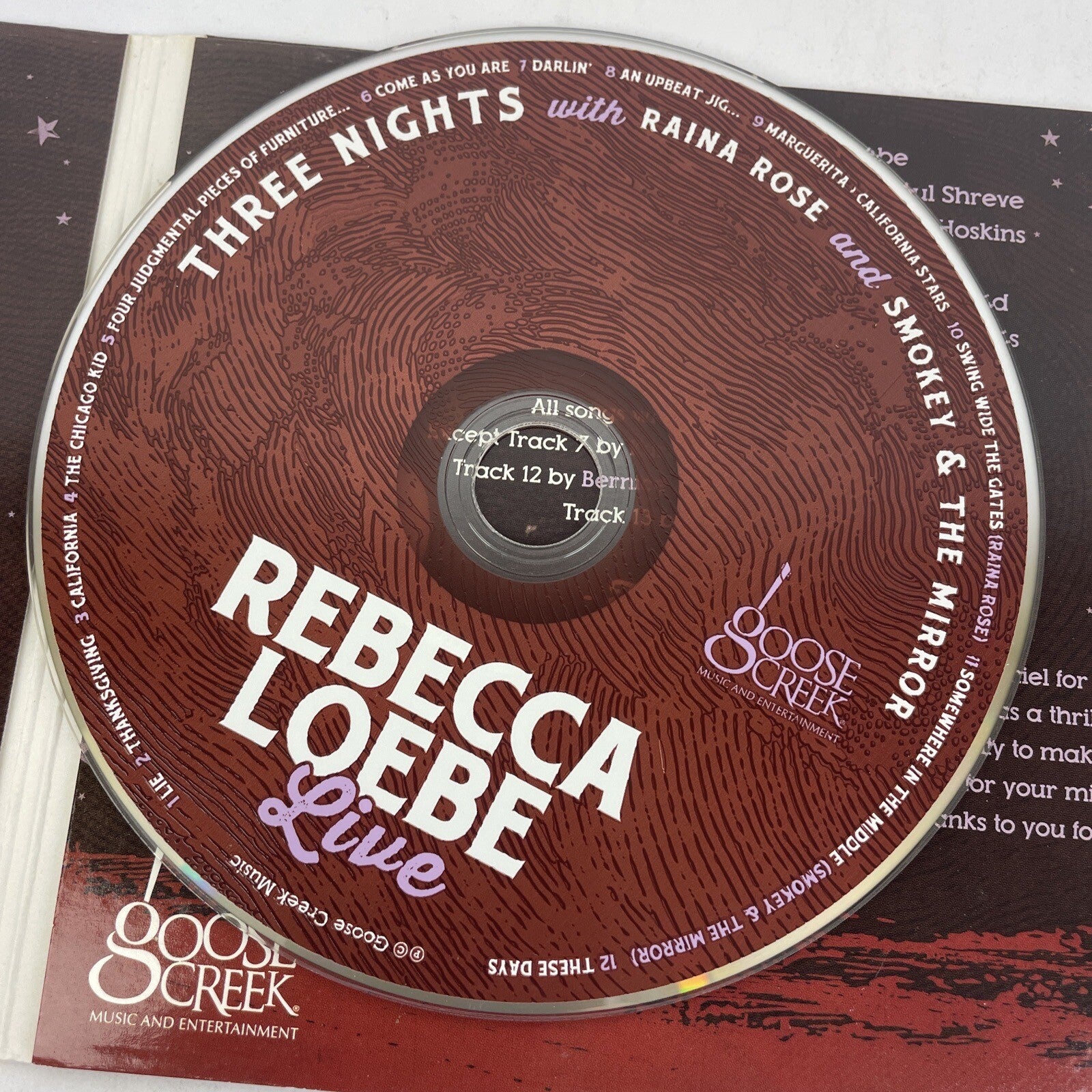 Rebecca Loebe - Live (Digital Audio CD) Album (UK IMPORT) Goose Creek Records