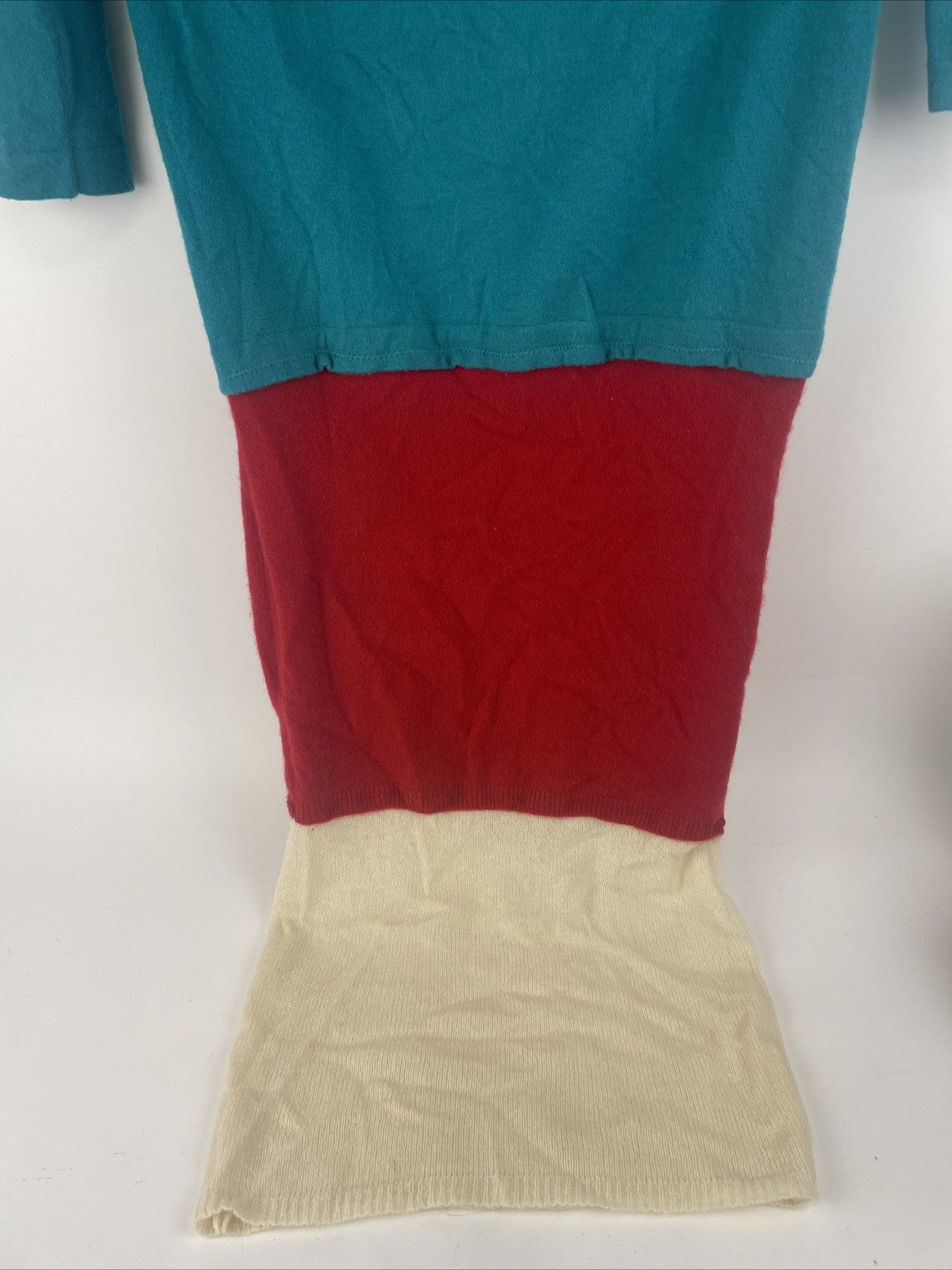 Y2K Haute Couture 100% Cashmere Long Sleeve Off the Shoulder Dress Pret A Porter