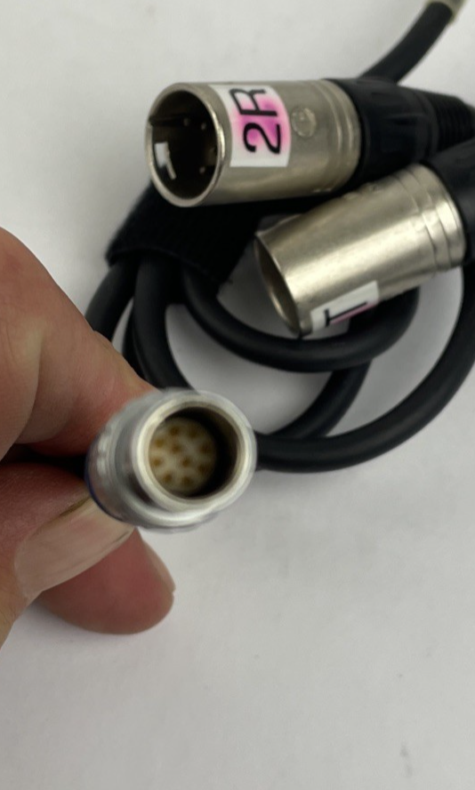 DB15 Male Cable to 2 x Neutrik XLR 4 Pin Male + to Lemo FGG.1B 10 Pin Male Cable