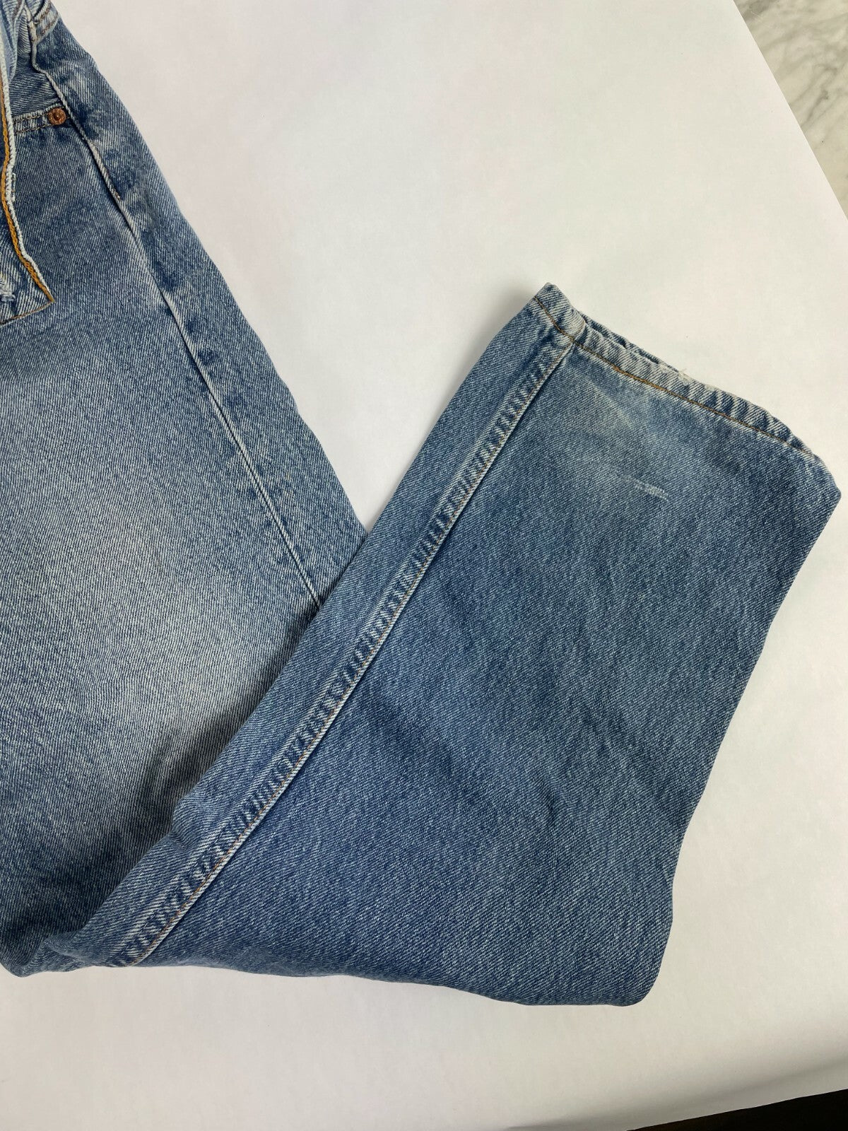 Levi's Men's Light Blue 501 Regular Fit Straight Leg Jeans Size W 34 L 30