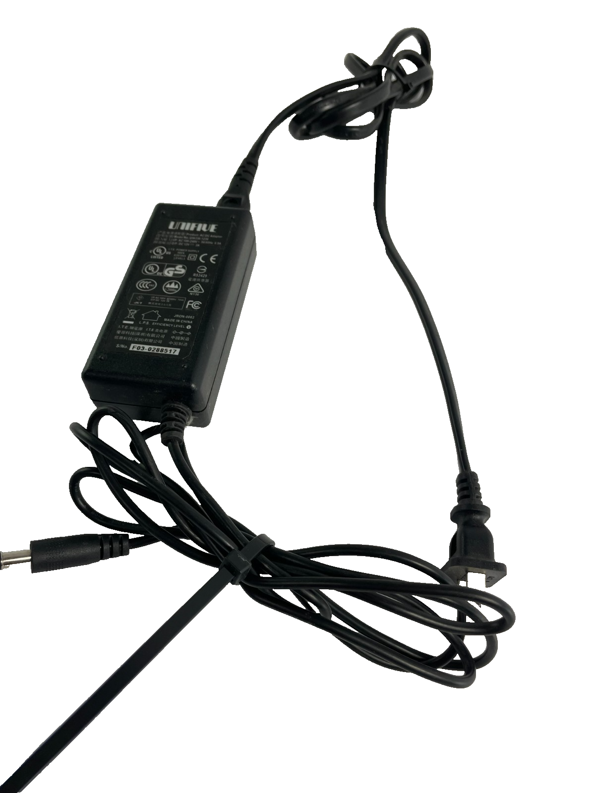 Geniune Unifive Model UIA336-1230 Output 12V 3.0A AC Power Supply Adapter #A85