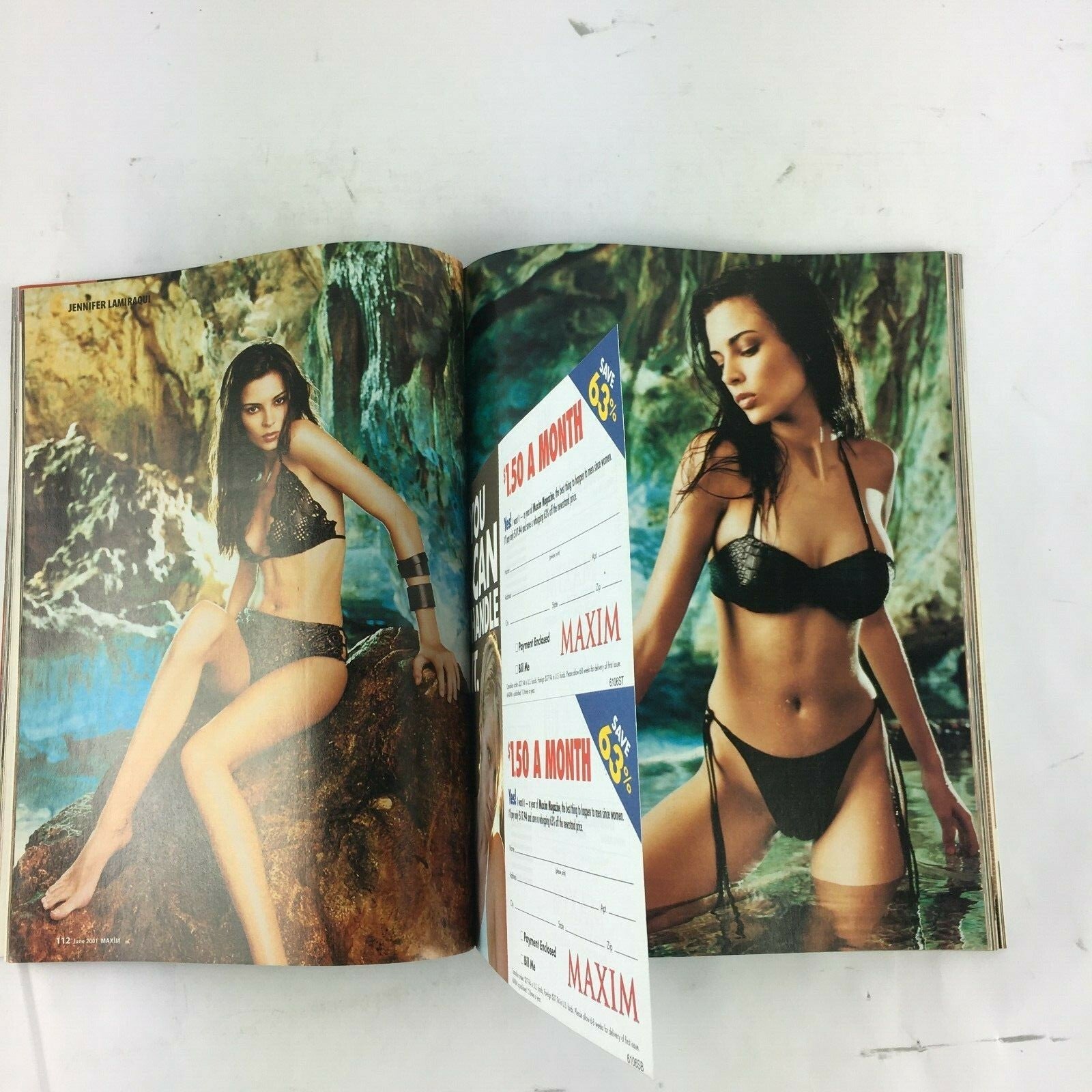 June 2001 Maxim Magazine The Real Swimsuit Issue Sex, War & Dinosaurs!