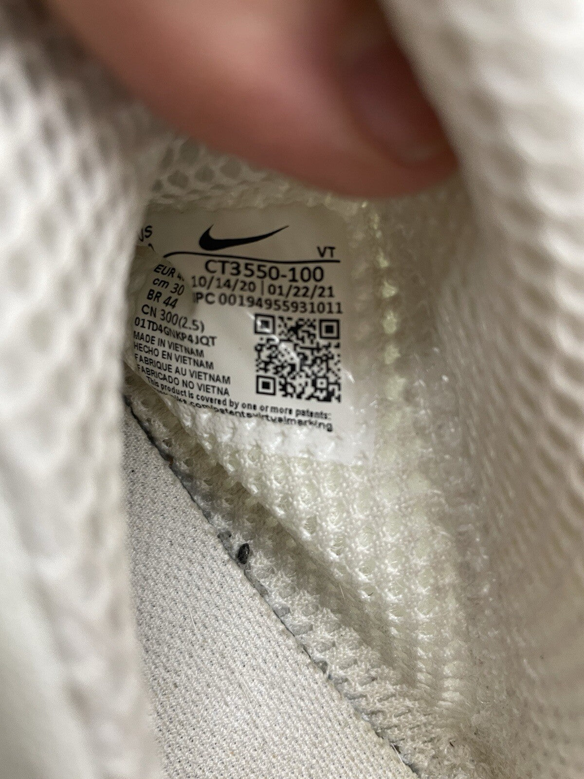 Nike Air Presto Triple White Men Size 12 White Running Shoes Sneakers CT3550-100