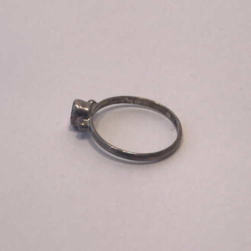 Dainty Native American Minimalist Mother Pearl 925 Sterling Silver Ring Size 3