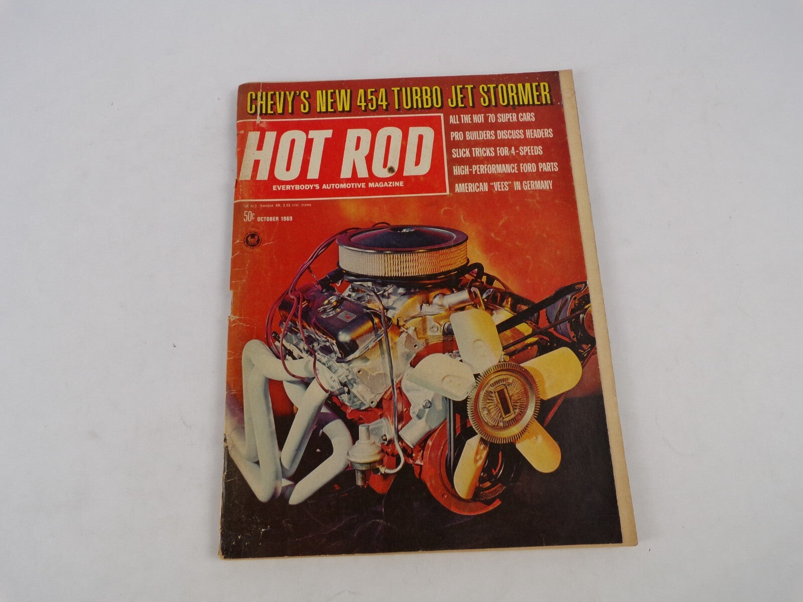 October 1969 Hot Rod Magazine Chevy's New 454 Turbo Jet Stormer All The Hot 70 S