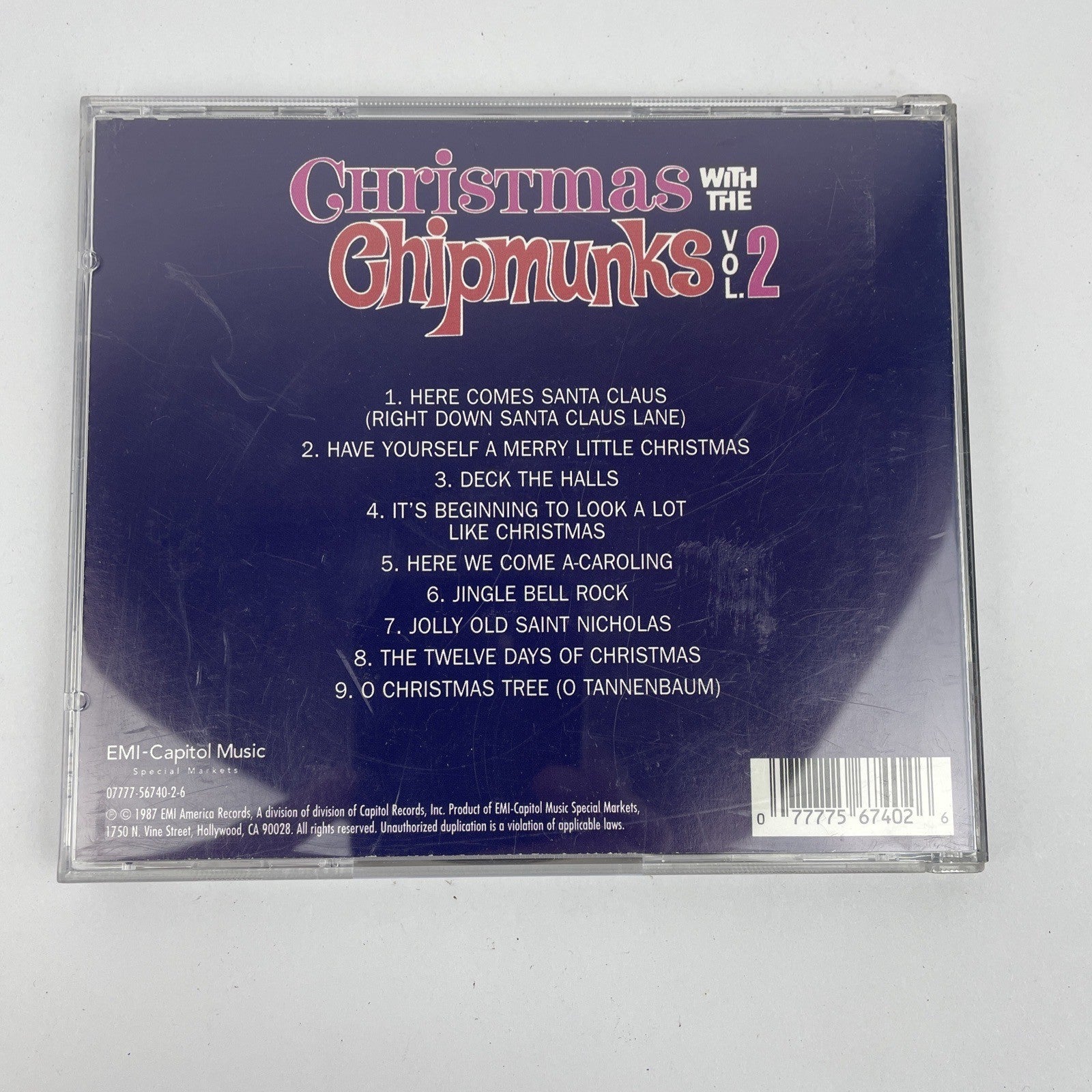 THE CHIPMUNKS - Christmas With Alvin & The Chipmunks, Vol. 2 CD - MINT DISC #56