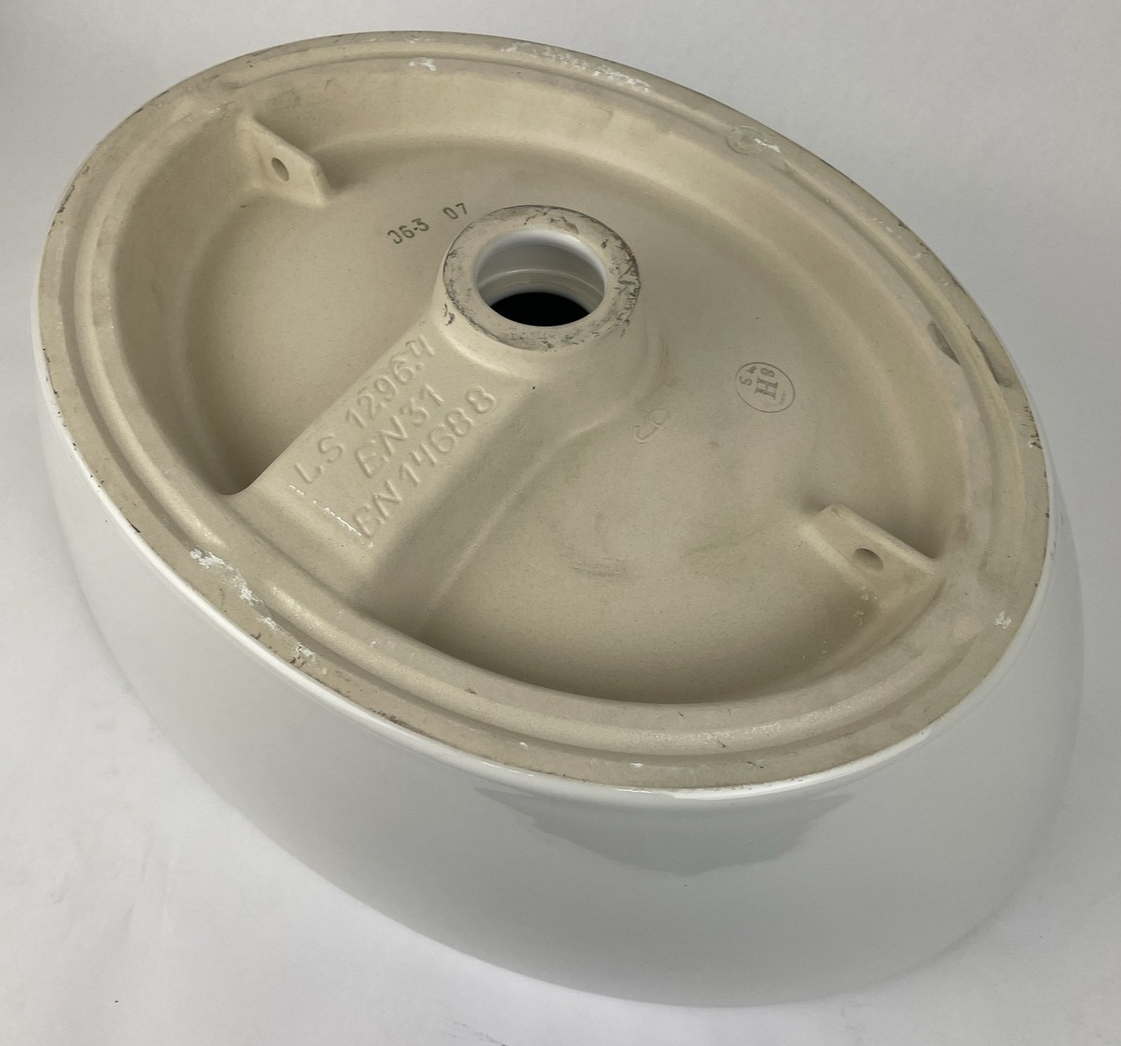 OEM LAUFEN Top Mount Bathroom Designer Sink Glossy White OD 20.25" 514mm