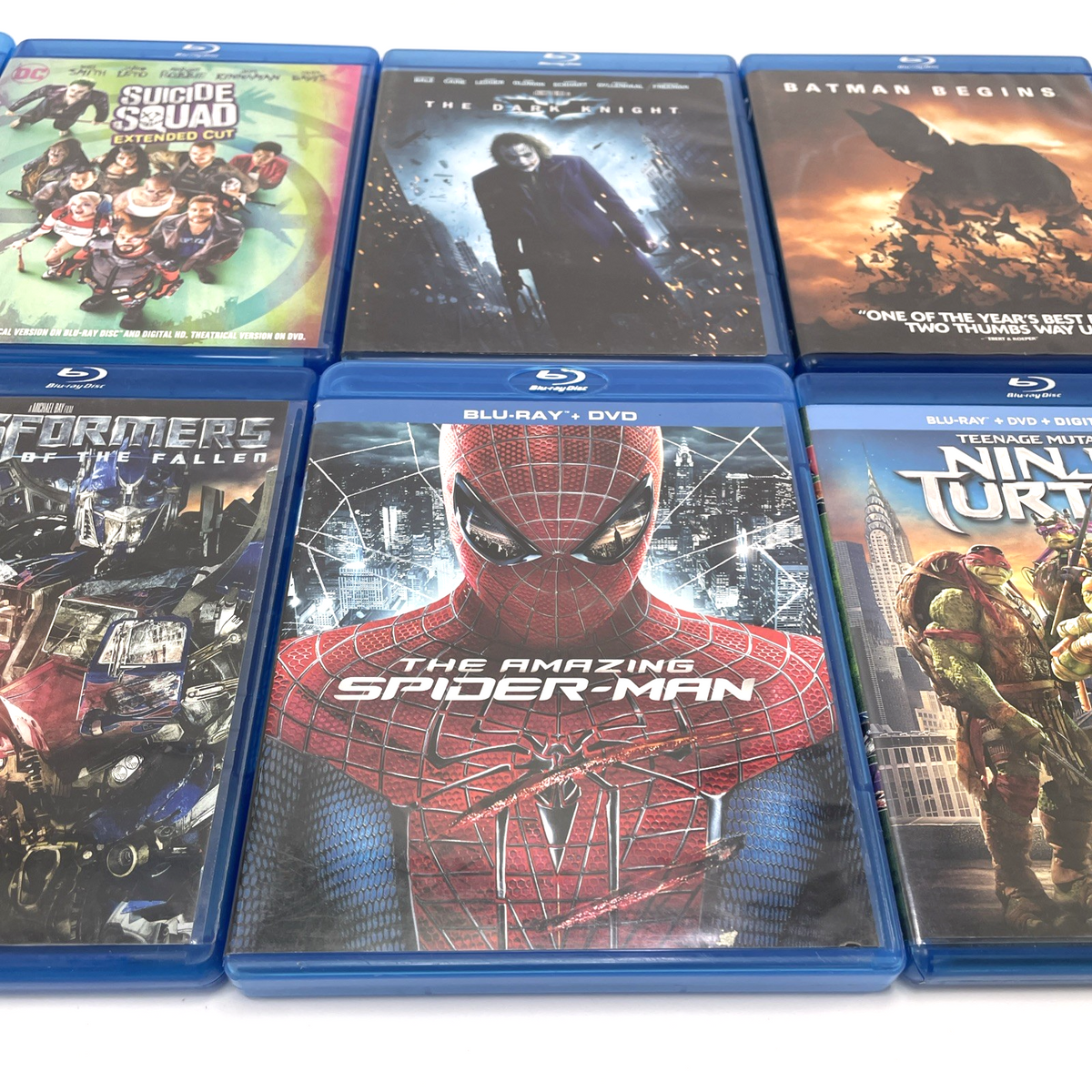 8 DC Animated Blu-ray Lot Batman, Suicide Squad, Spiderman, Ninja Turtles, X-Men