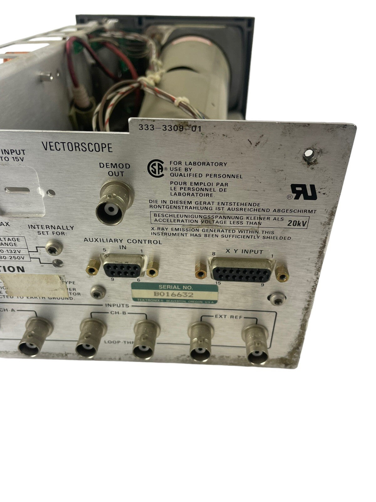 Tektronix 1720 Vector Scope FOR PARTS / REPAIR