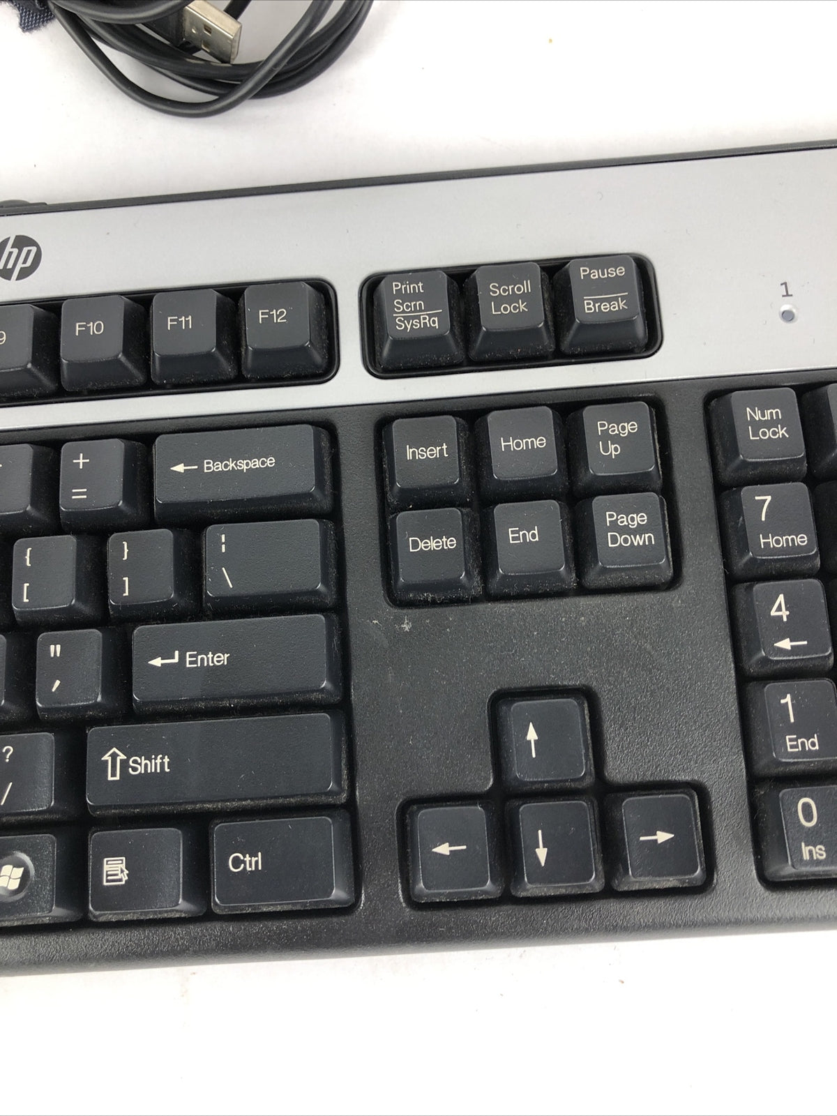 Clicky Keyboard HP KU-0316 Black/Silver USB Wired Tactical Feel - Free shipping