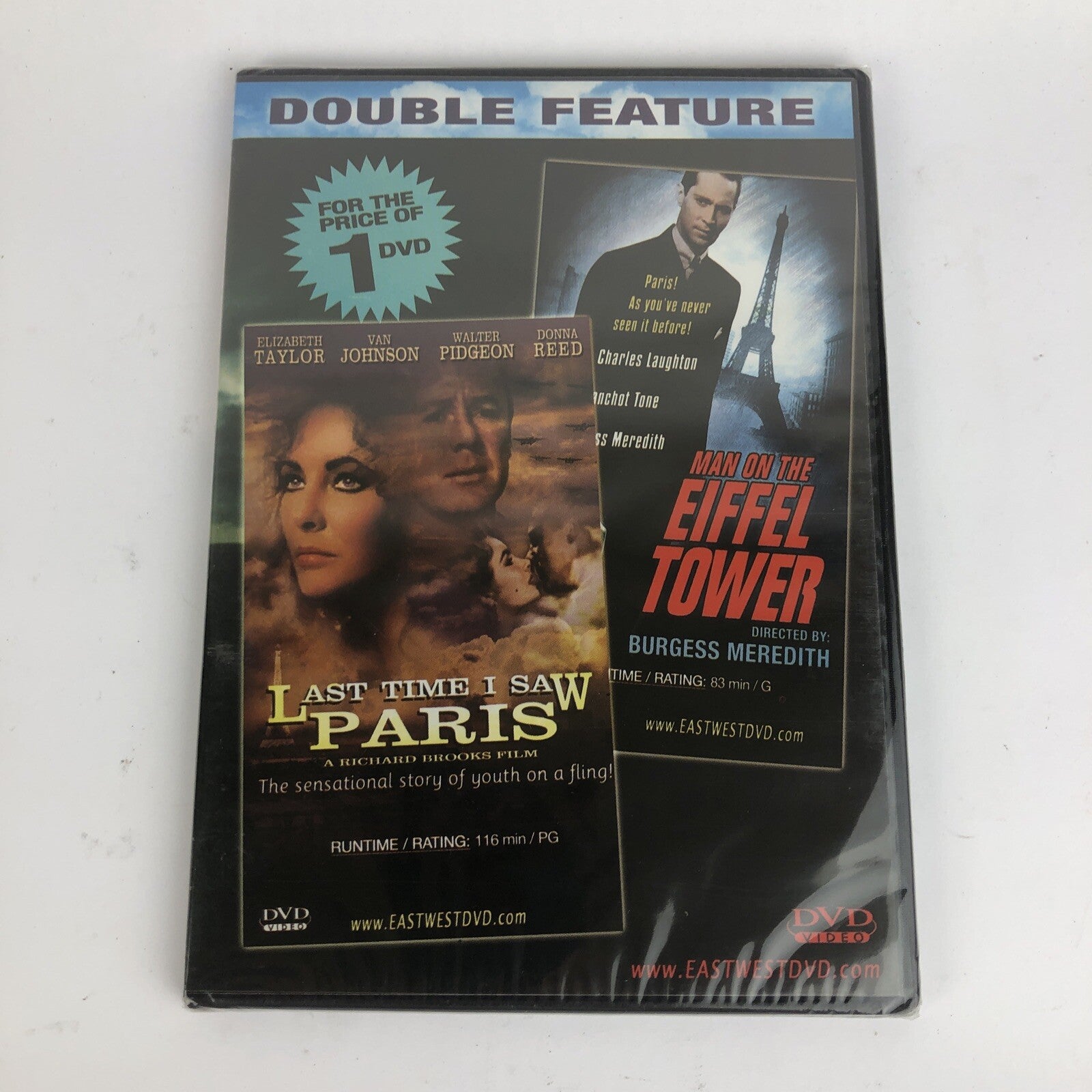 Man on the Eiffel Tower / Last time I Saw Paris , Double Feature (DVD, 2004) NEW