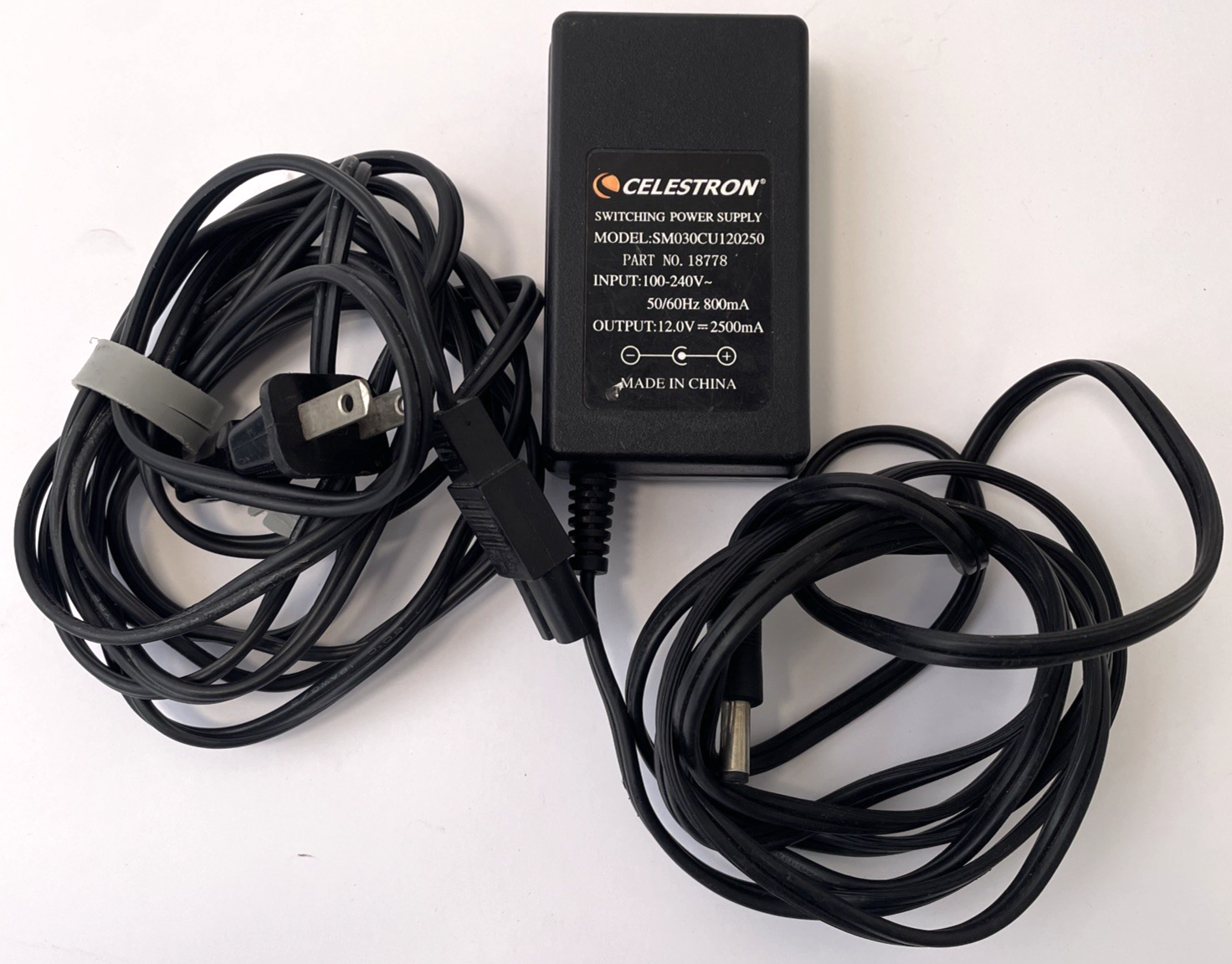 Celestron 18778 Power Supply AC Adapter 12v 2.5 Amp SM030CU120250 OEM        B01