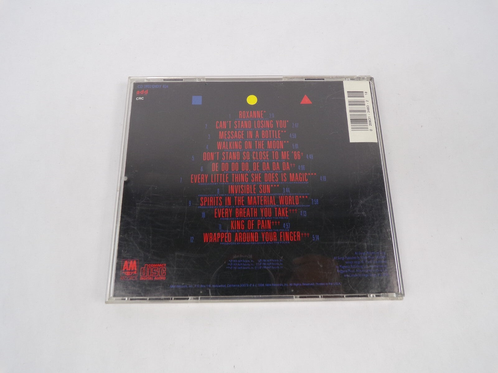 The Police Every Breath You Take The Singles Roxanne Can't Stand Losing YouCD#63