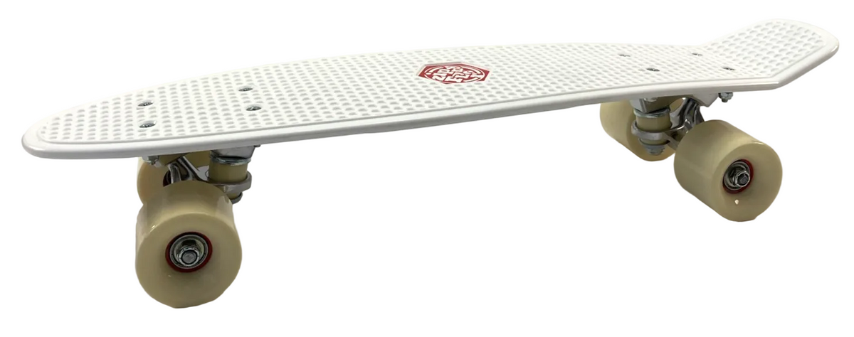 Zippy Flyer Penny Style Complete Skateboard Cruiser White w Cream Wheels