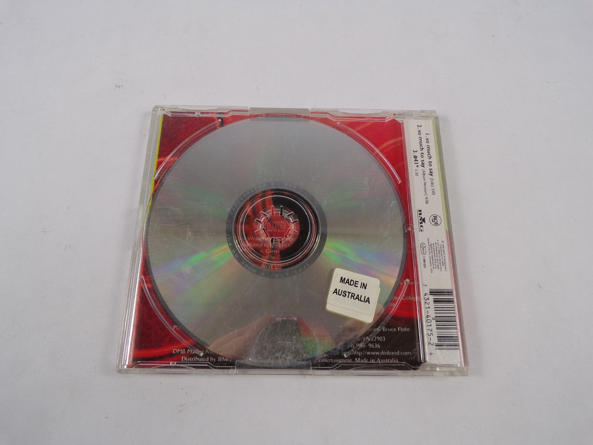 Dave Matthews Band To Much To Say So Much To Say ( Edit ) So Much To Say CD#2