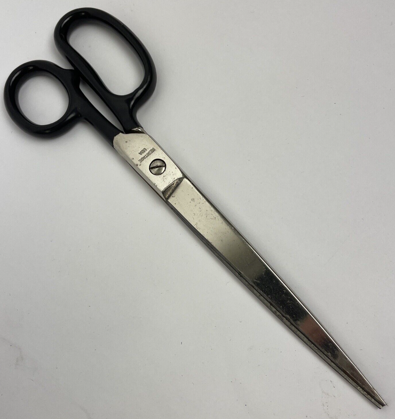 Vintage Heritage USA Scissors Shears Tailor Seamstress 9" Black Handle USA Made