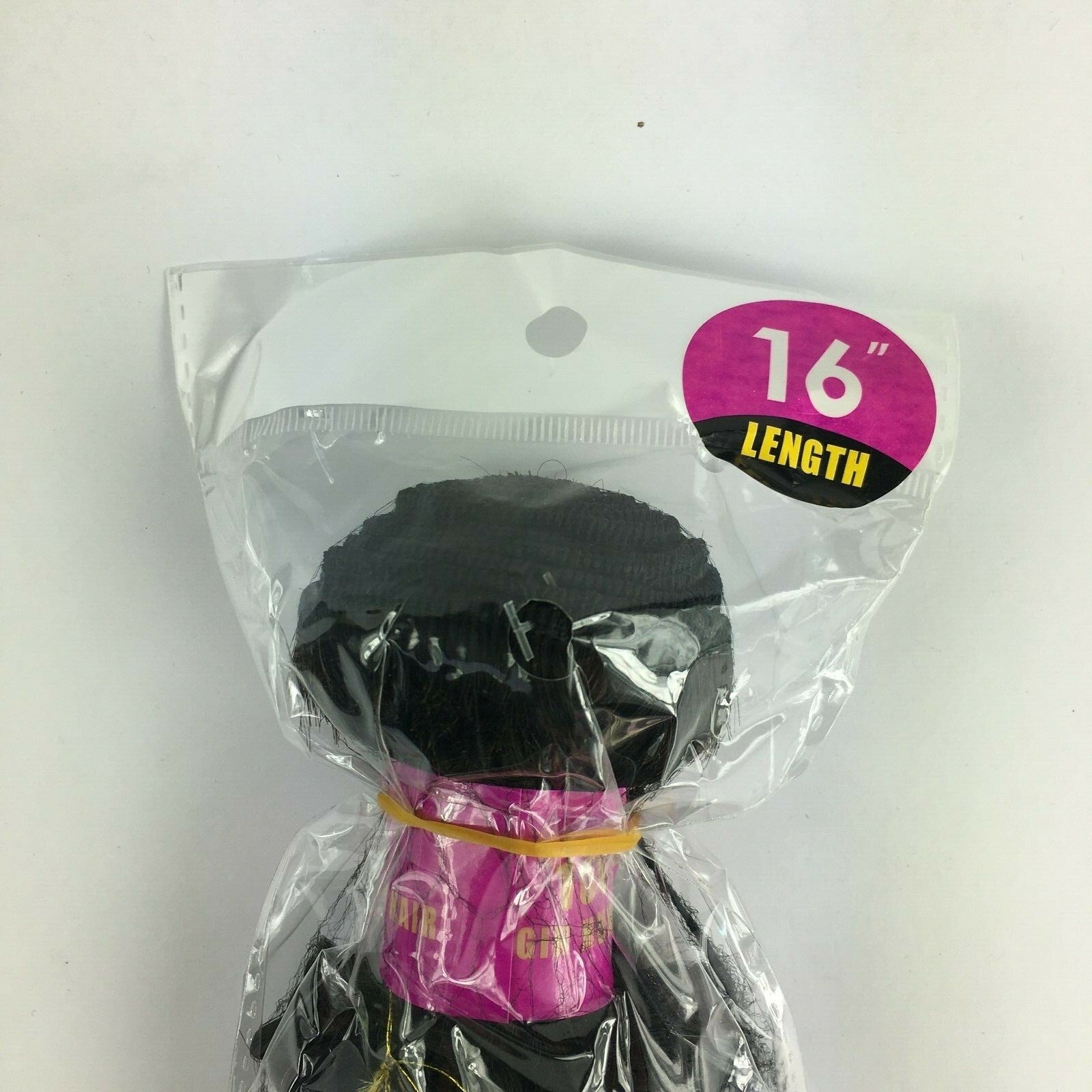 Brand New 100% Virgin Human Unprocessed Hair Size 16" Curly Style Black A2