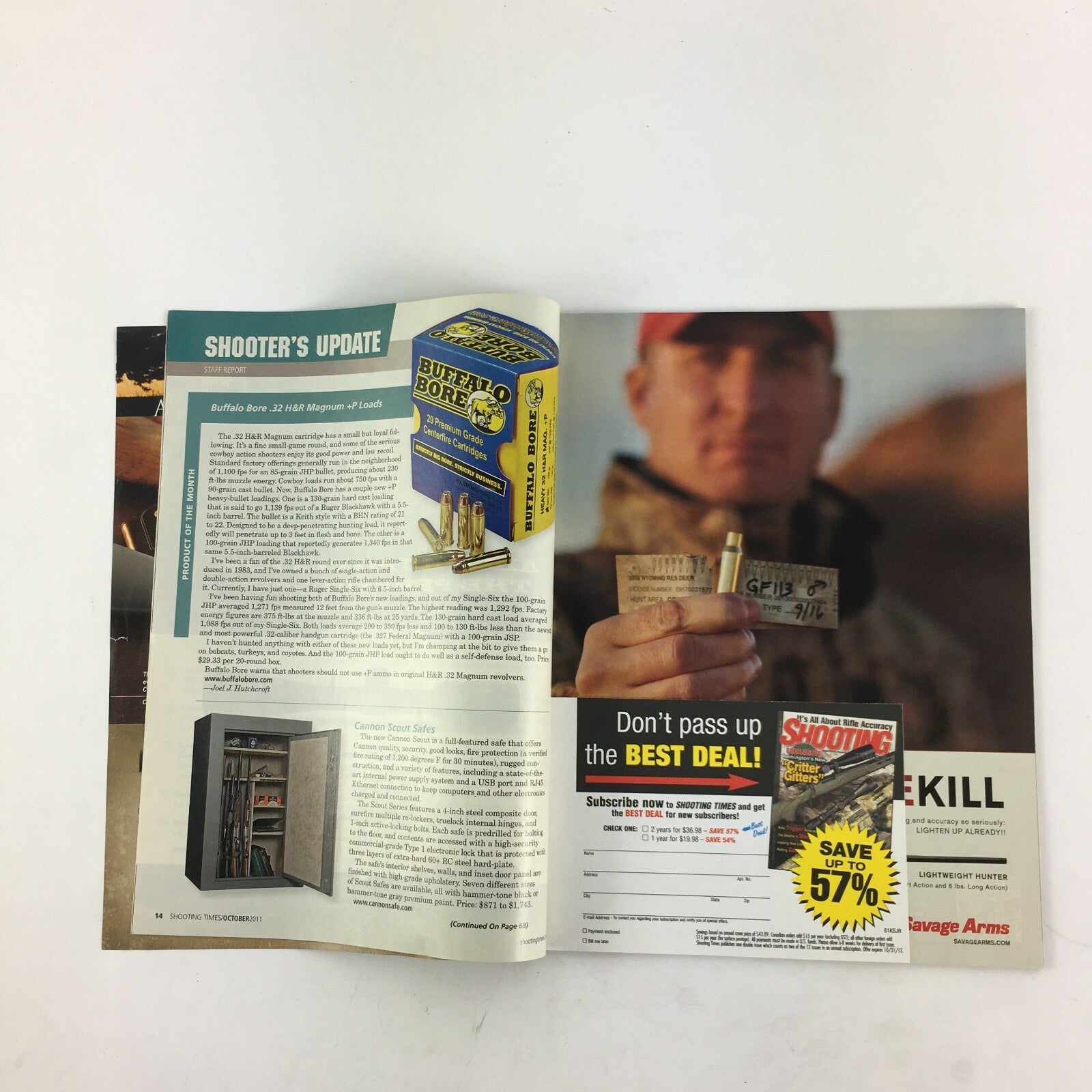 October 2011 ShootingTime Magazine Winchester94 Marlins New 1894 .357 Magnum Fun