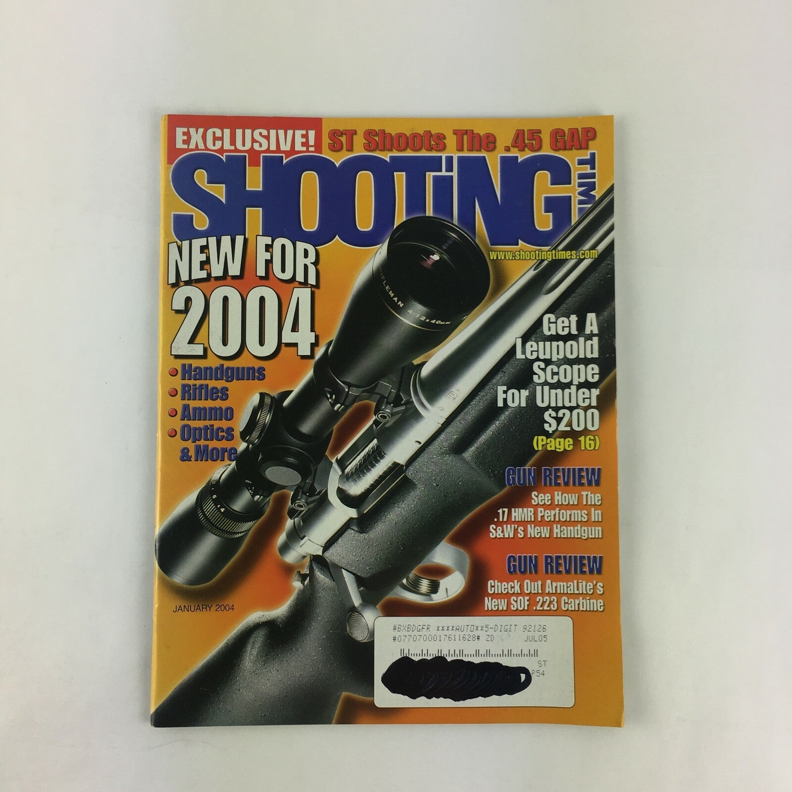 January 2004 Shooting Times Magazine New For 2004 .17 HMR .223 Carbine