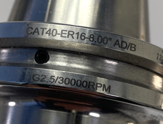 SHOP FORCE CAT40 ER16 8.00" Extended Collet Chuck Tool Holder G2.5 30000 RPM ADB