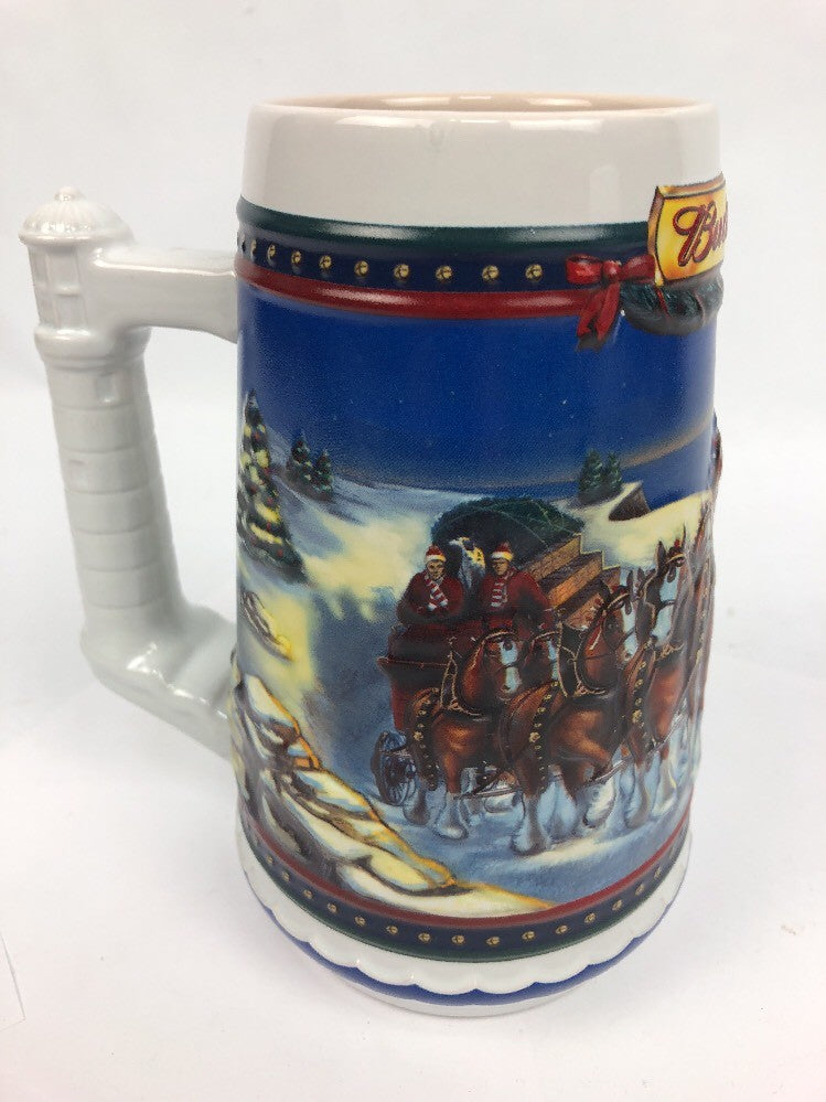 Budweiser Holiday Beer Stein 2002 "Guiding The Way Home" Limited Edition Mug