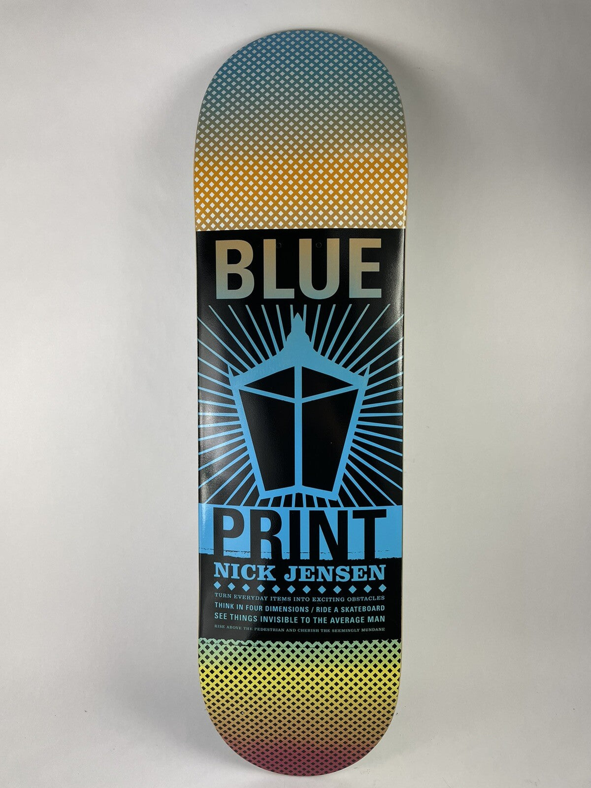 BLUEPRINT skateboards deck 8.5" RARE quality Nick Jensen Pachinko