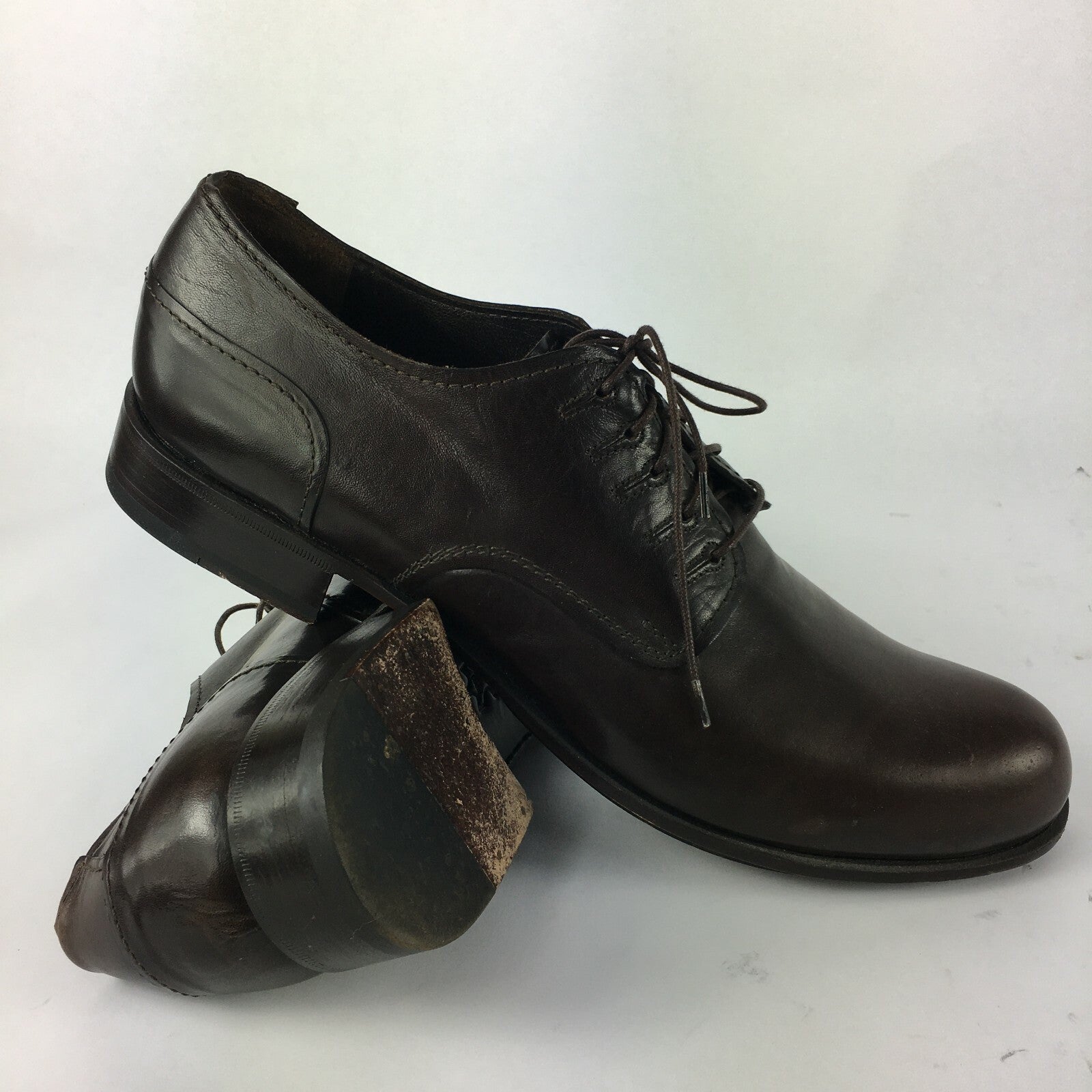 Genuine Gianni Barbato Stylish Derby Style Black Shoes for Men Size 42