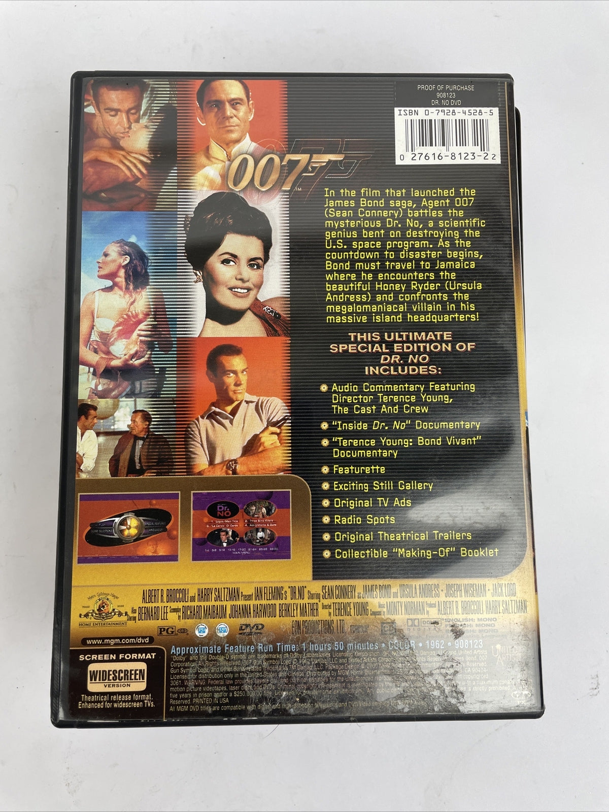 James Bond 007 Special Edition DVD Lot of 4 Moonraker Dr. No Tomorrow Never Dies