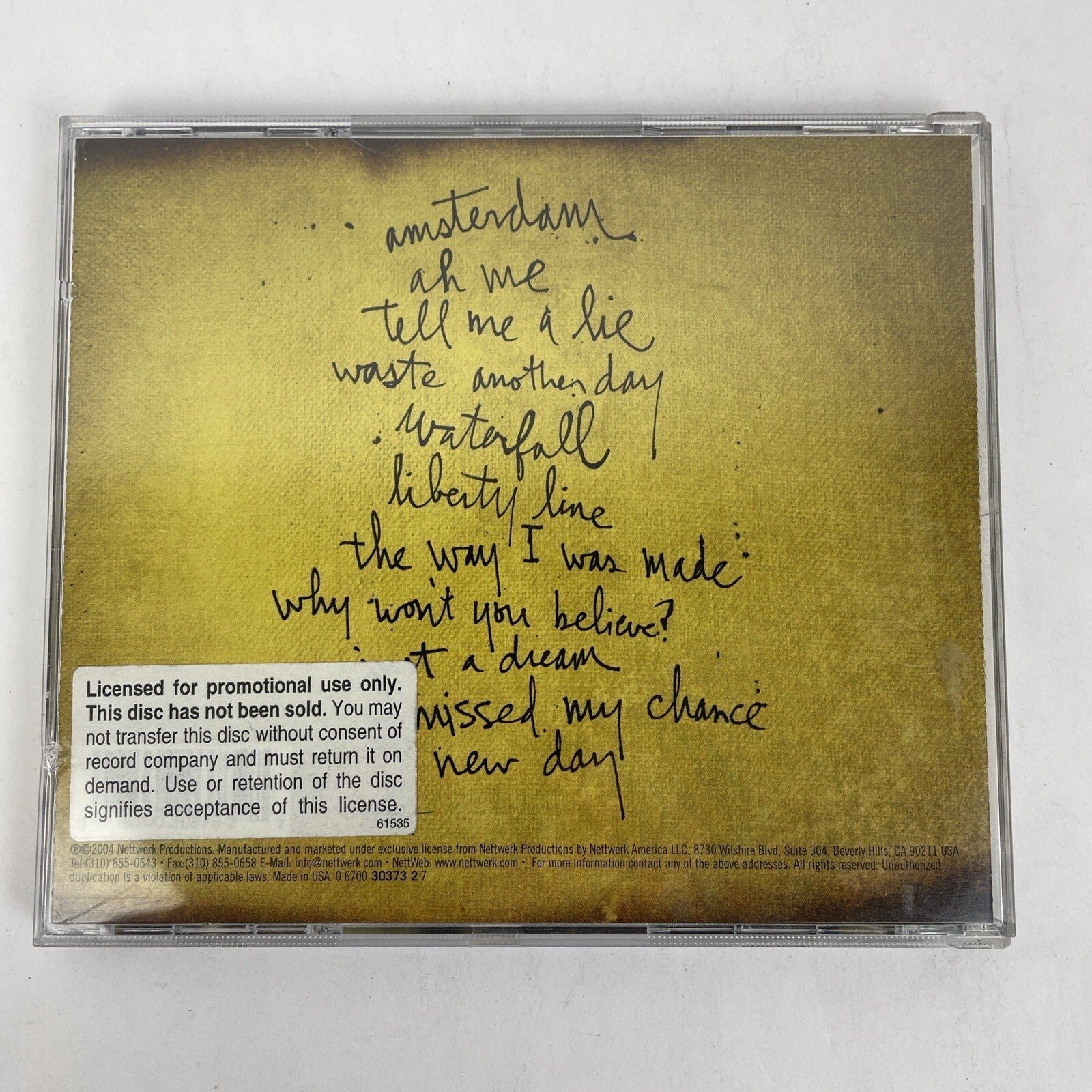 Lost & Found - Griffin House ( Audio CD, Jul-2004, Nettwerk Productions ) HI