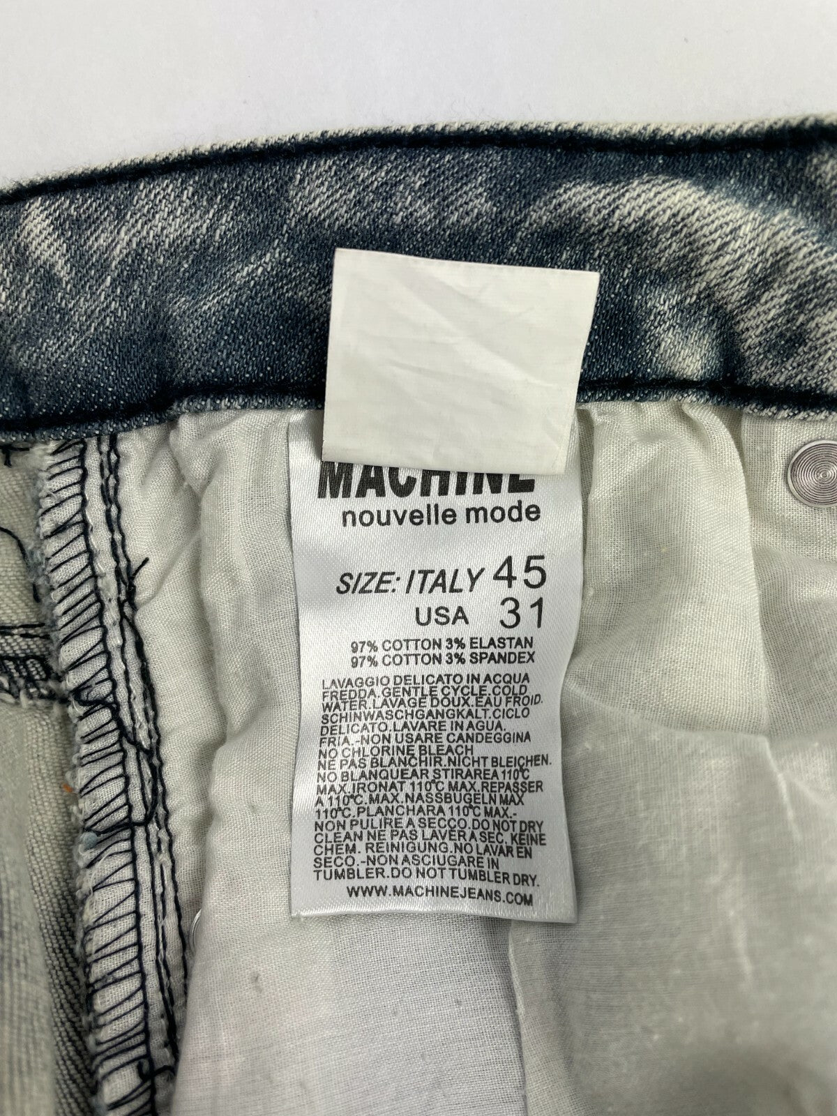 Machine Men's Denver Gray Tone Jeans Straight Leg Jeans Size W 32 L 32