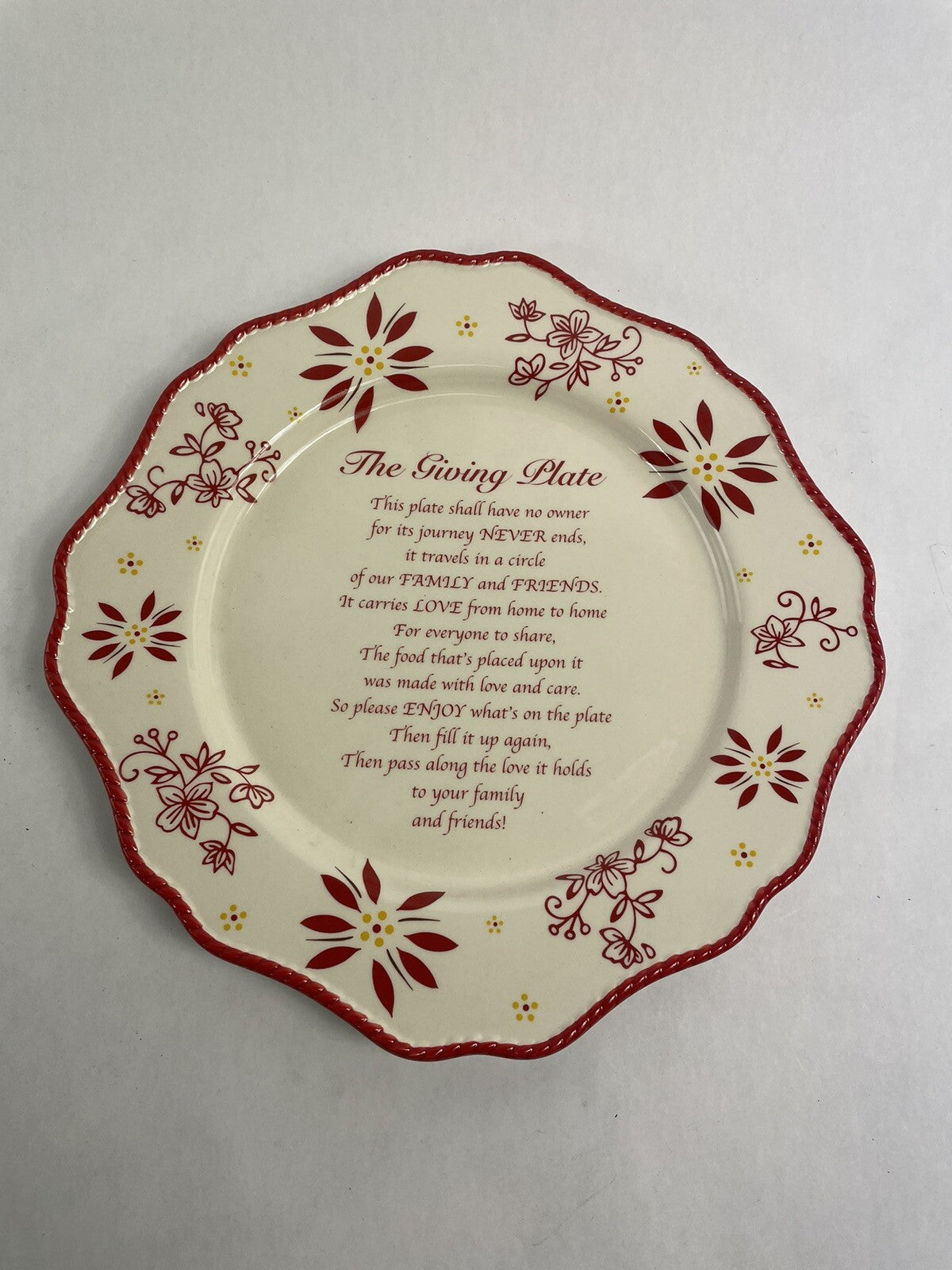 TEMPTATIONS THE GIVING PLATE Dish Keepsake 12”