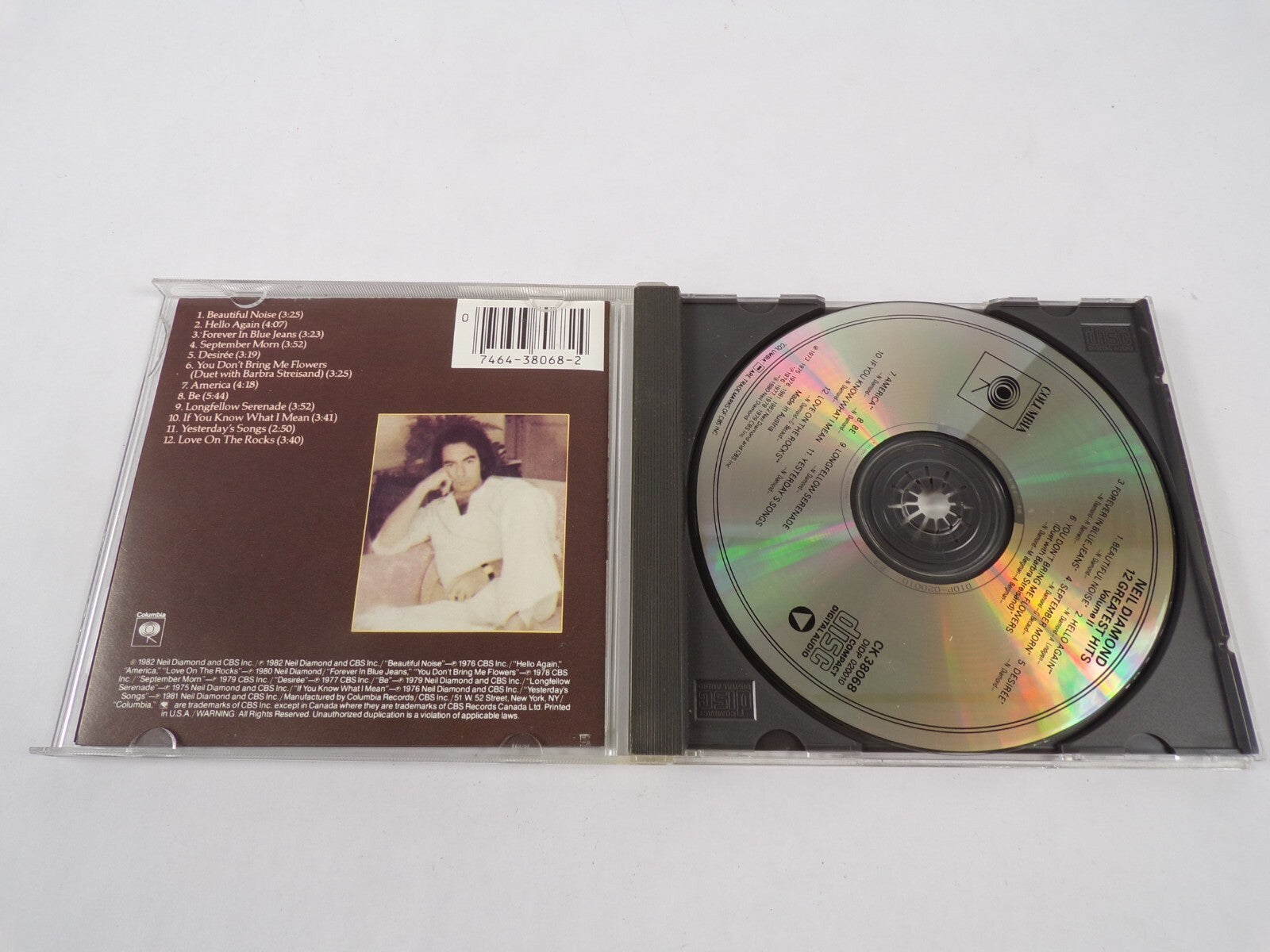 Neil Diamond 12 Greatest Hits Compact Disc Digital Audio Digitally MasteredCD#27