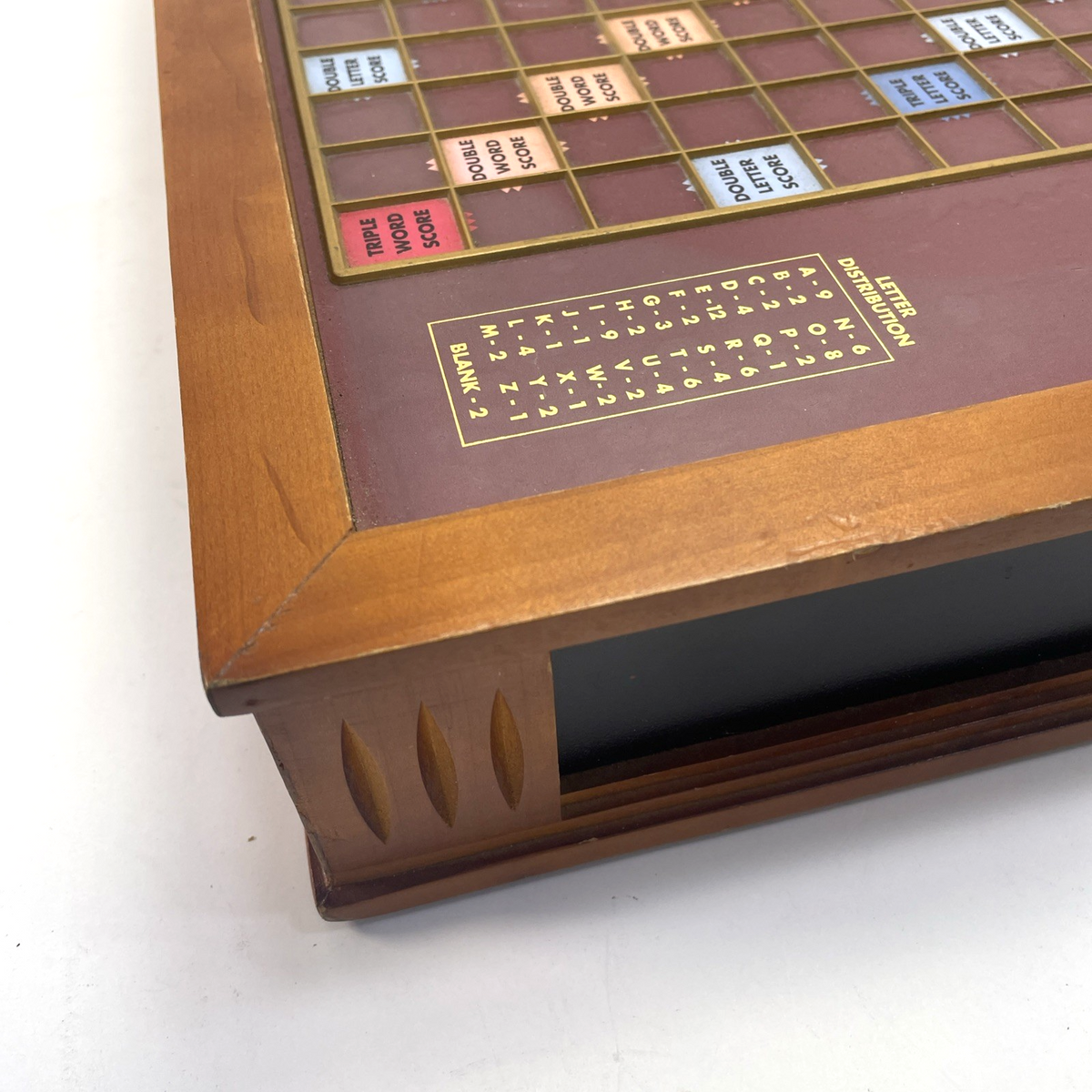 Scrabble Rotating Premier Wood Luxury Edition Crossword Board Game Complete VGC