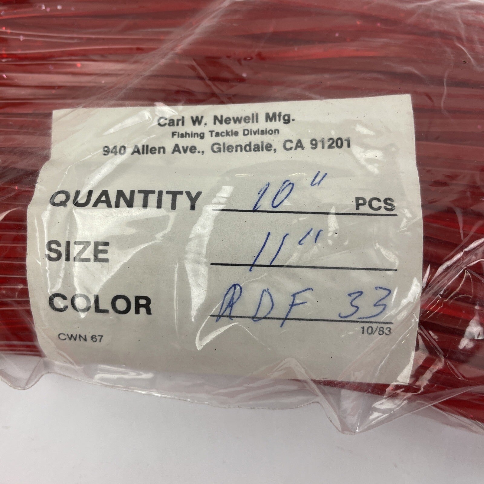Newell MFG. Fishing Skirts 10 Pack Offshore Trolling Lure Tuna Marlin Wahoo RED