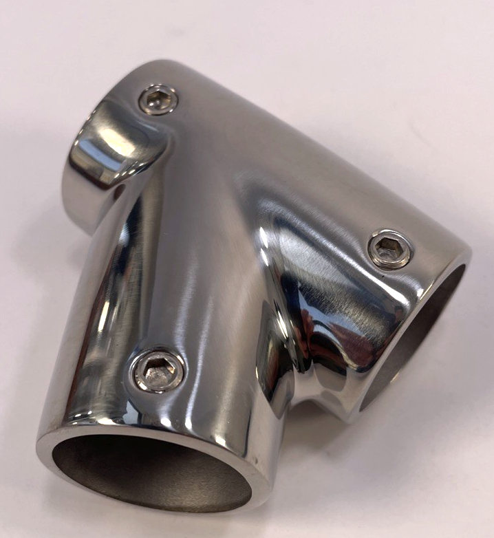SEA DOG 316 SS Marine Boat Handrail Railing Tee Tube Pipe Connector 7/8"