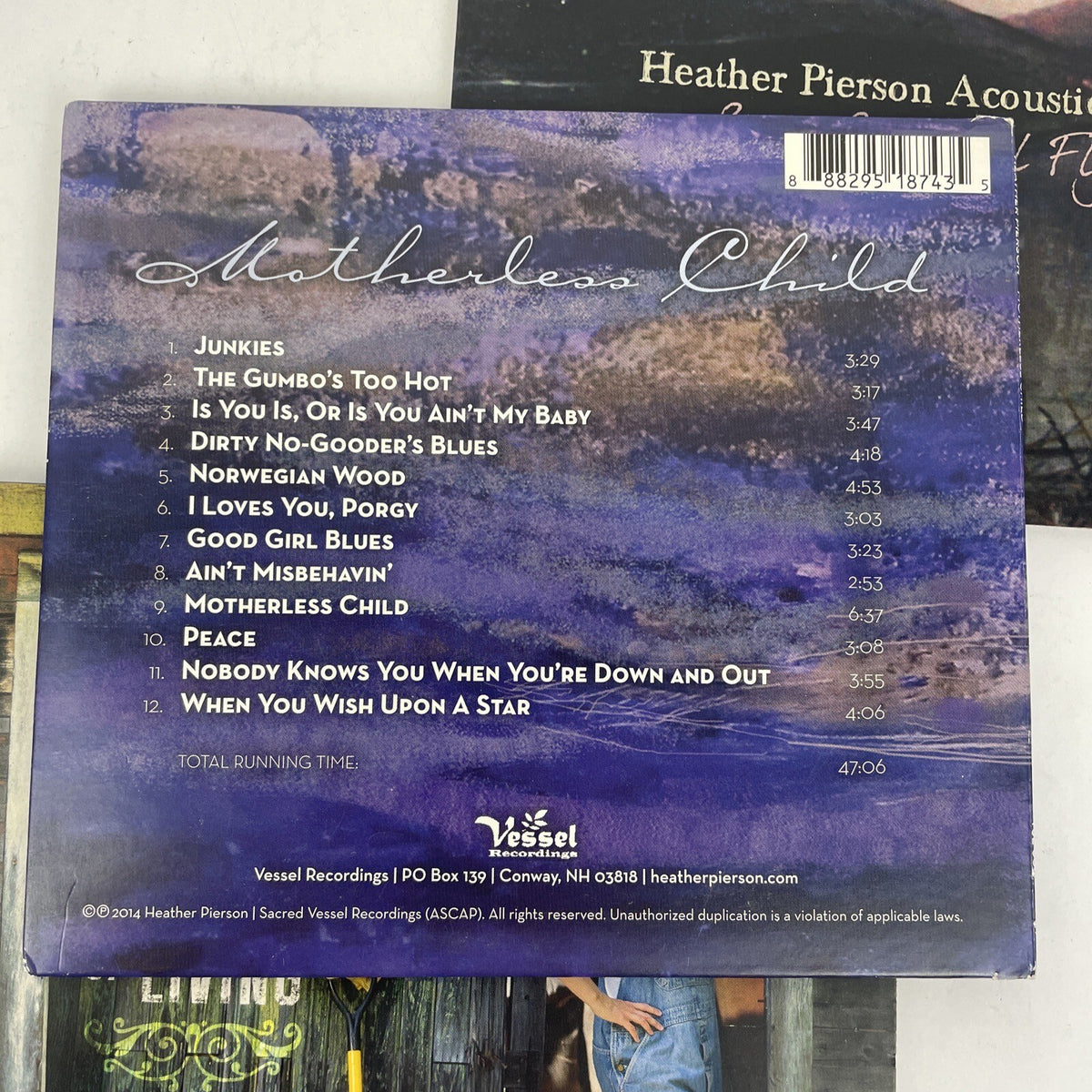 3 x HEATHER PIERSON Audio CD Lot - Motherless Child - Still She Will Fly - THWOL