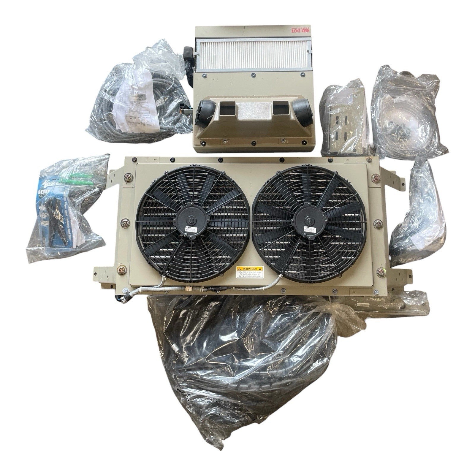HUMVEE A/C Air Conditioning KIT R-2400-0 OEM Red Dot Backwall W/FRONT VENTS