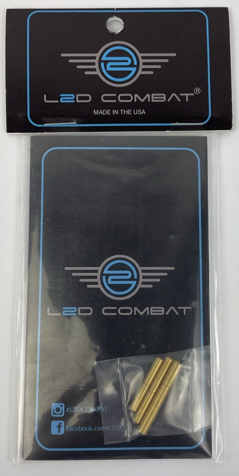 L2D Combat Polished Stainless Steel Pin Set for Glock Gen 5, Goldr NEW USA MADE