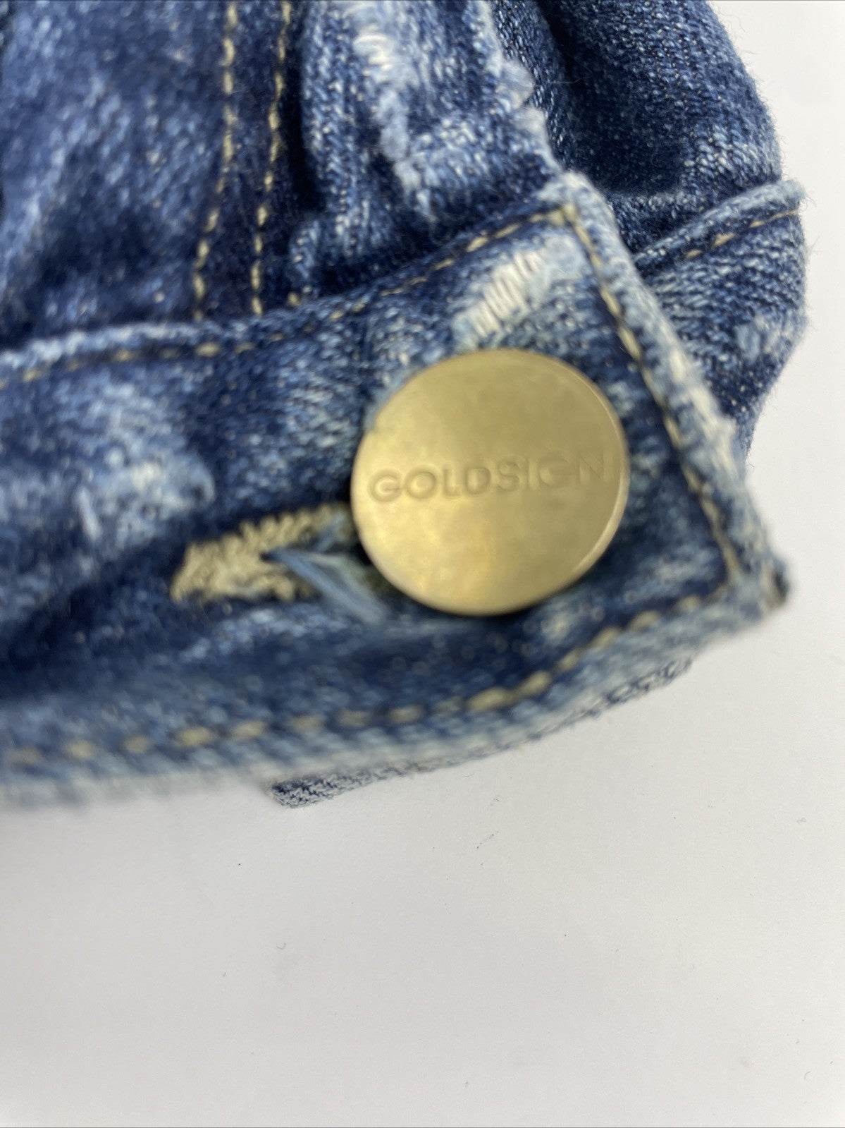 Goldsign Pants Women Sz 26 Blue Denim Jeans Flared Light Wash Low Rise Y2K