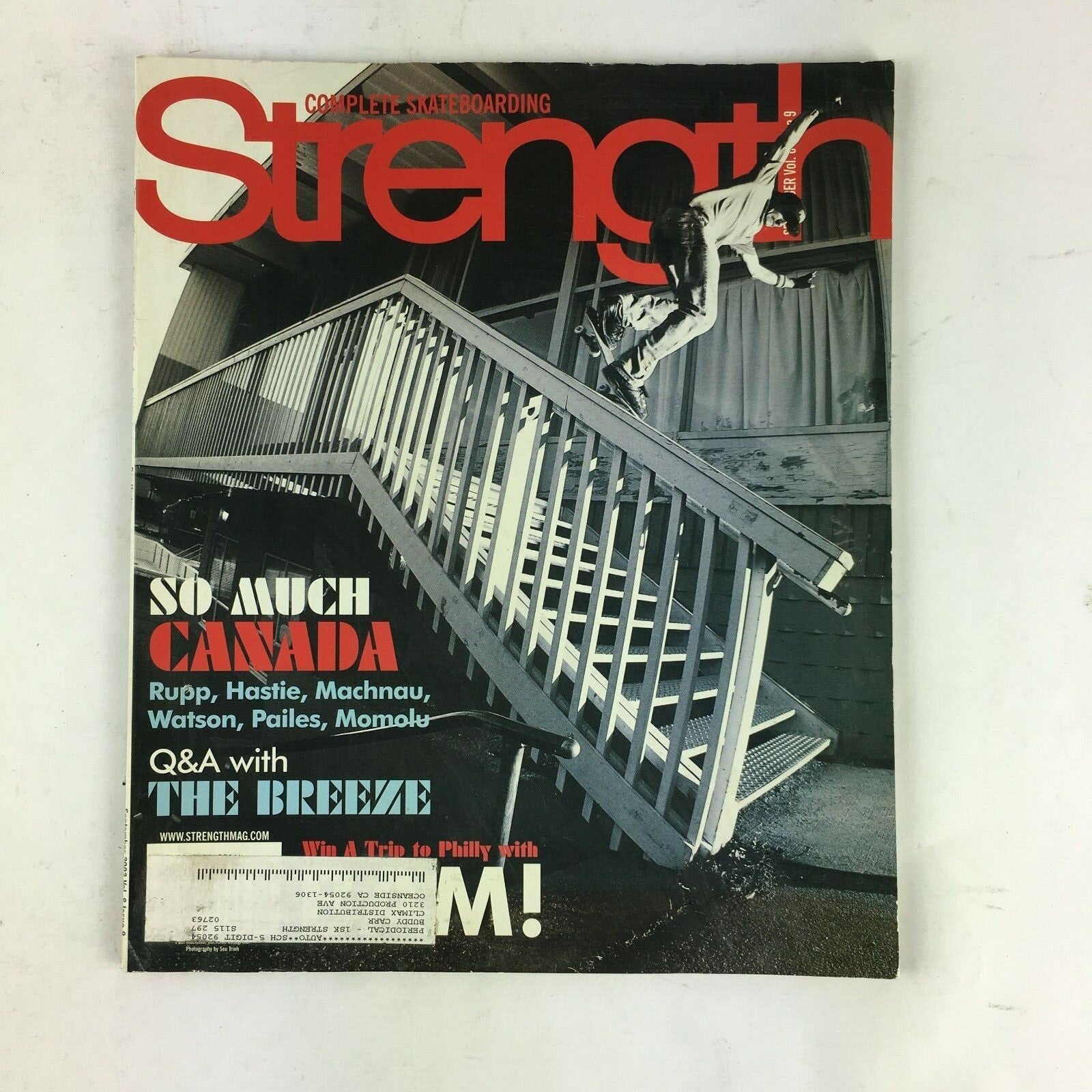 September 2009 Strength Skateboard Magazine So Much Canada Rupp Hastie Machnau