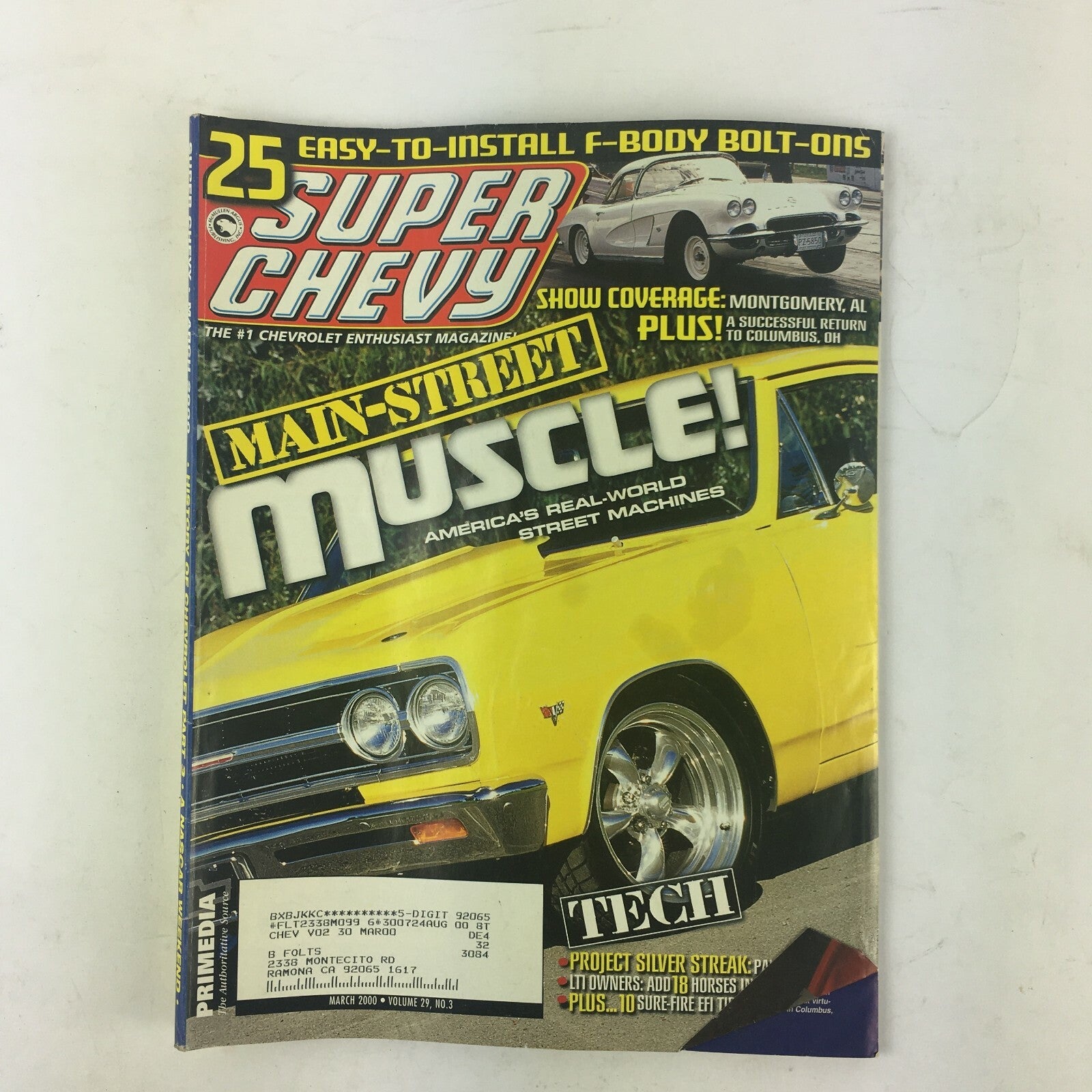 March 2000 Super Chevy Magazine Main Street Muscle! Real-World Street Machines