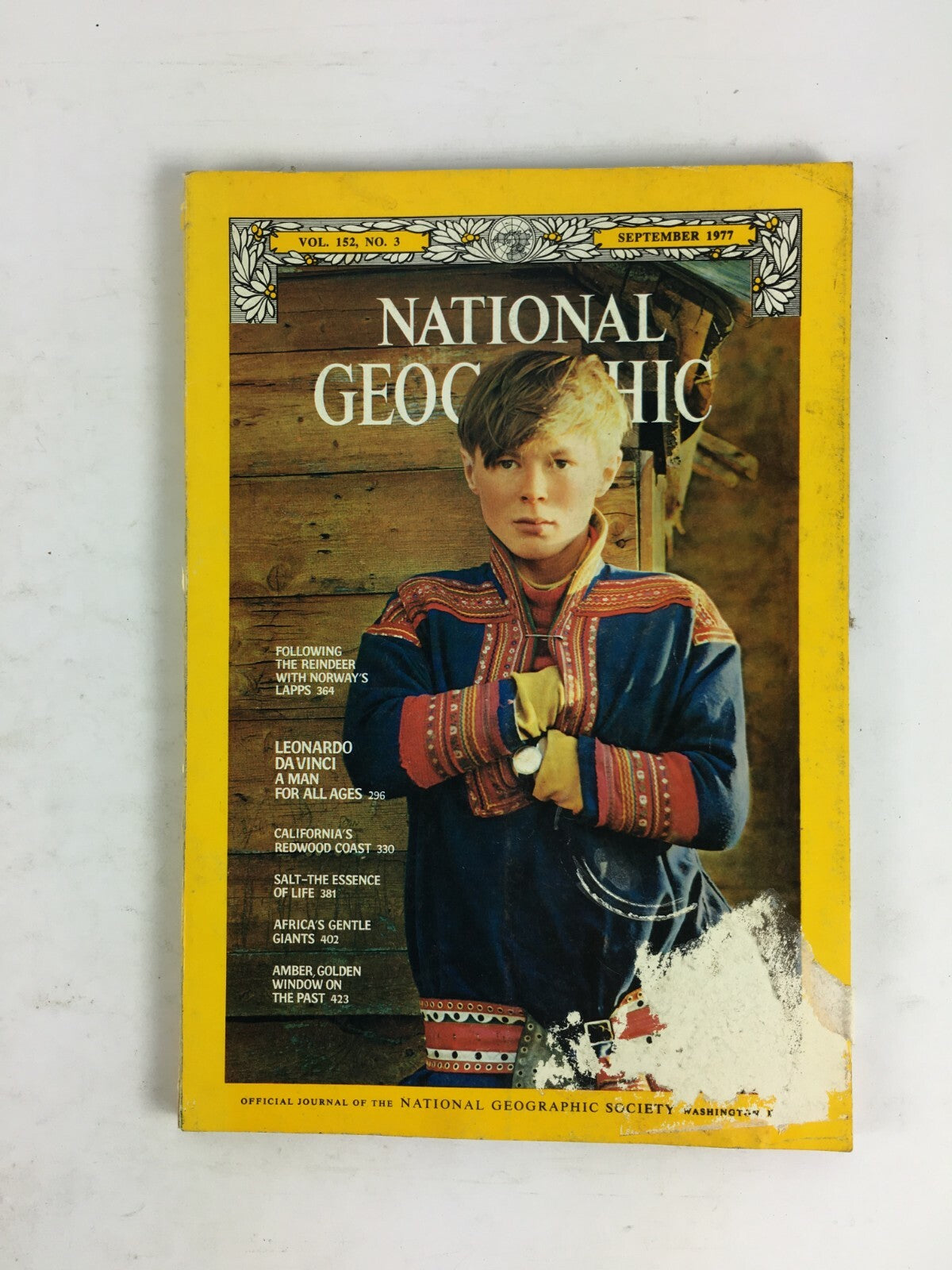 September 1977 National Geographic Magazine Following The Reindeer with Norway's