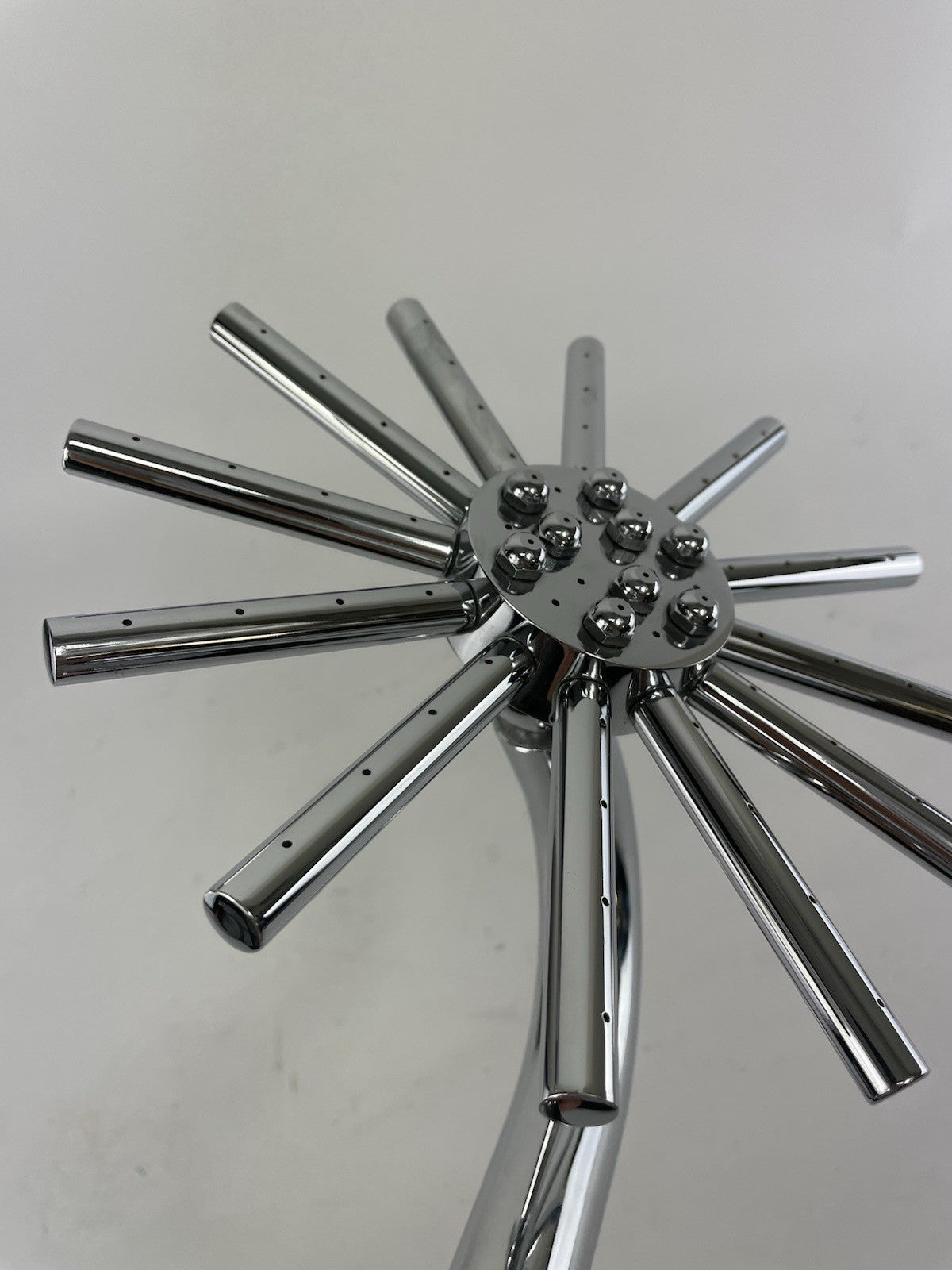 Polished Bathroom Shower Heads Rainfall Overhead Top Shower Sprayer 10 arms