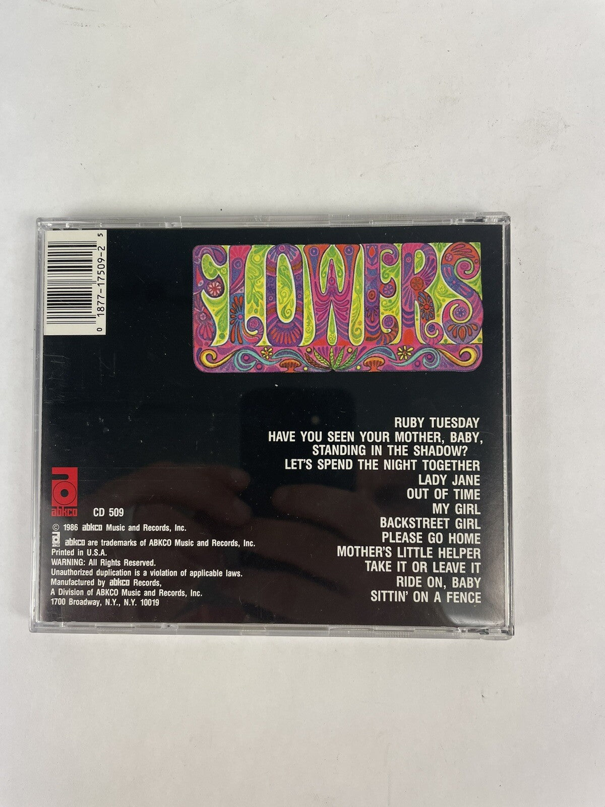 Flowers by The Rolling Stones CD Remastered (1986, ABKCO Records). #4 
