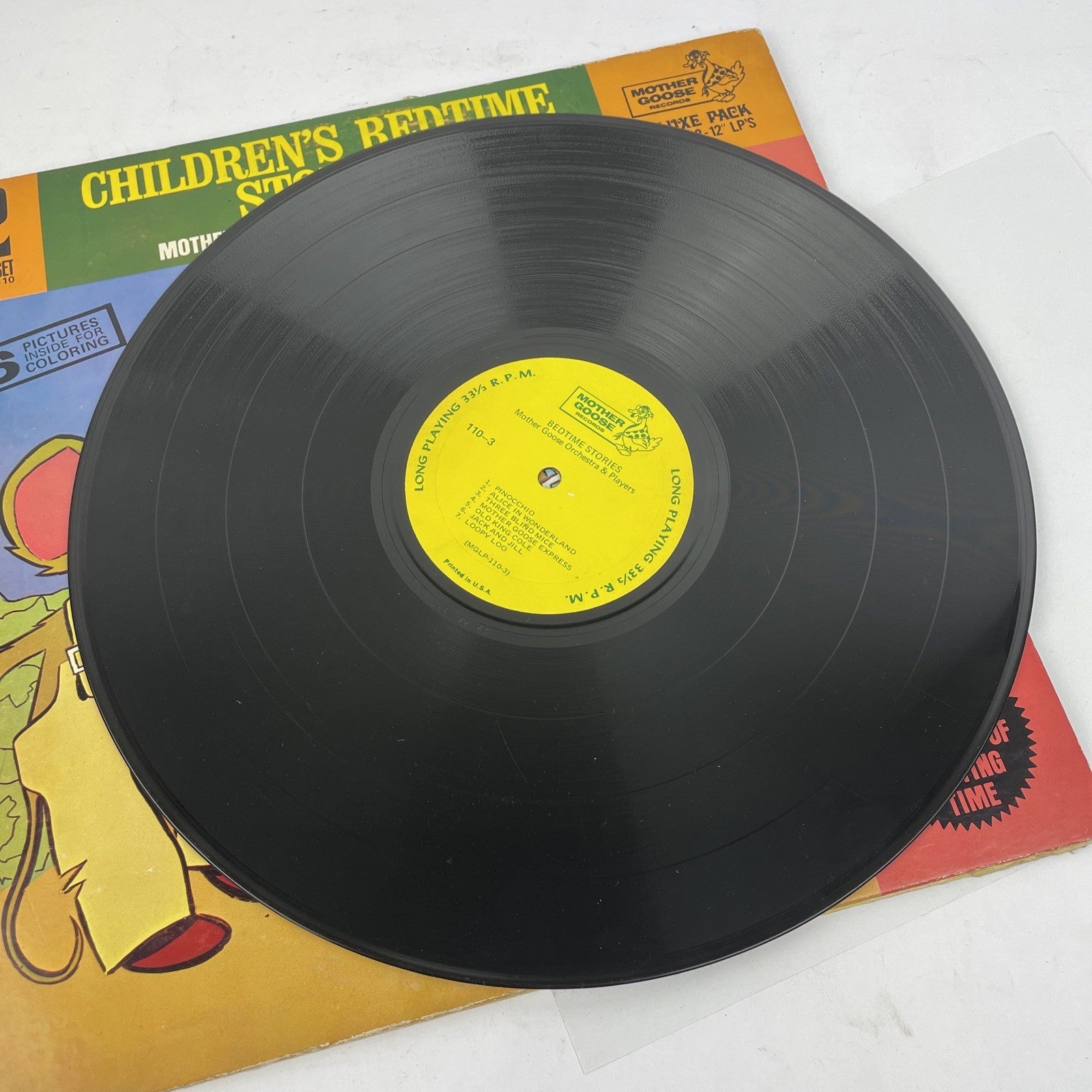 Children's Bedtime Stories Mother Goose Orchestra Players 2 LP Set Record Album