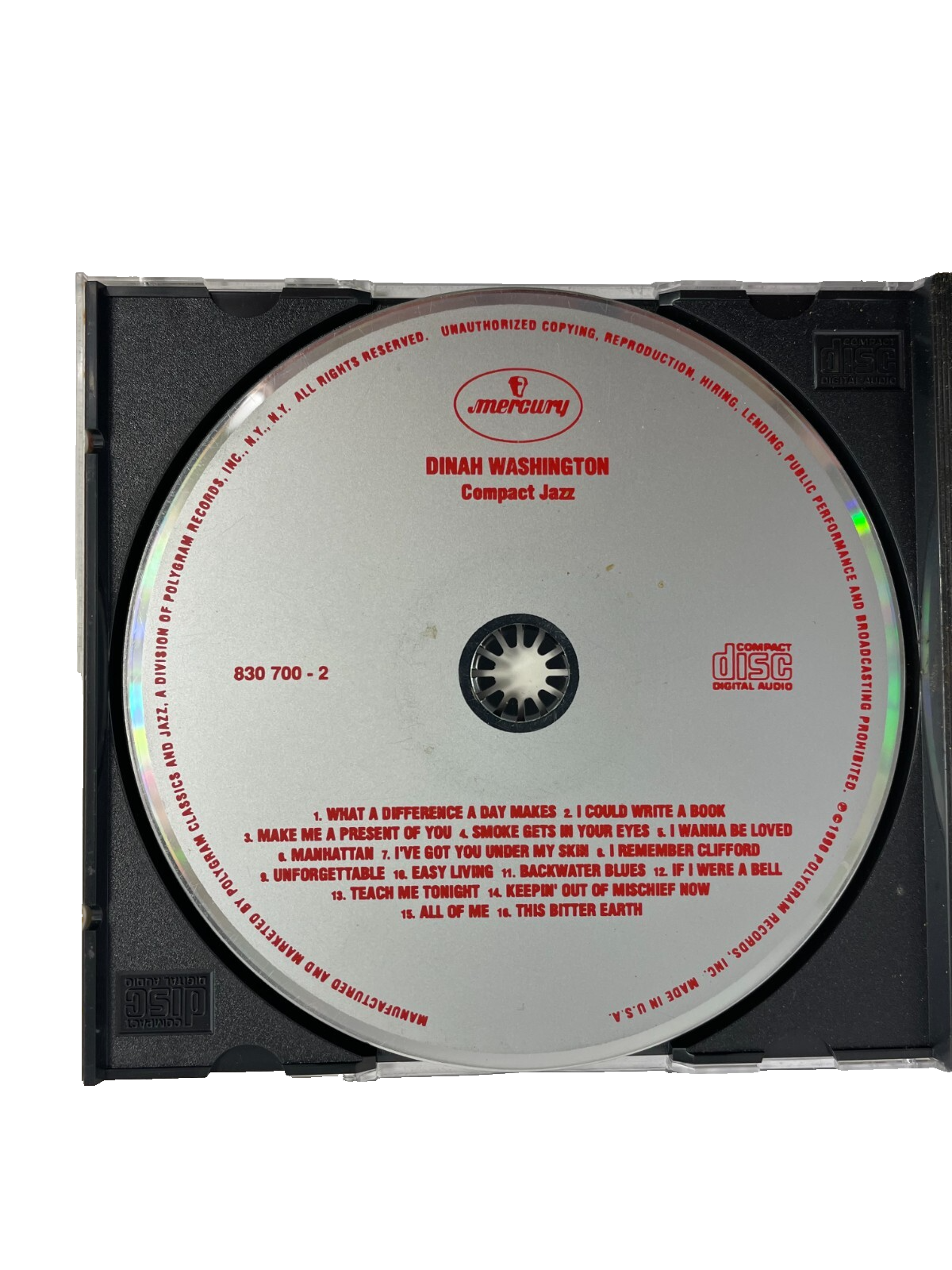 Compact Jazz Dinah Washington What A Difference A Day Makes Manhattan CD#37
